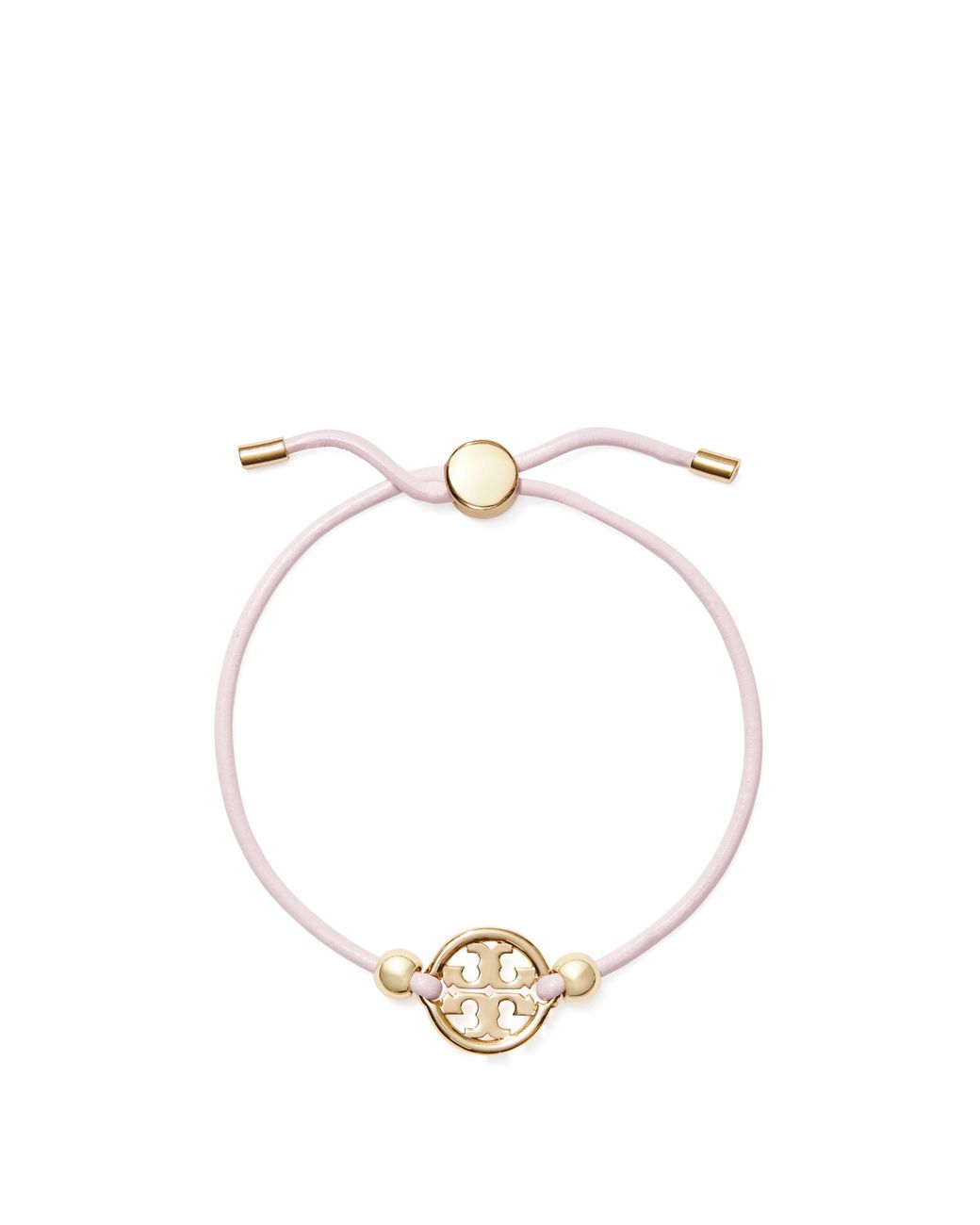 Tory Burch Metallic Miller Slider Adjustable Leather Bracelet
