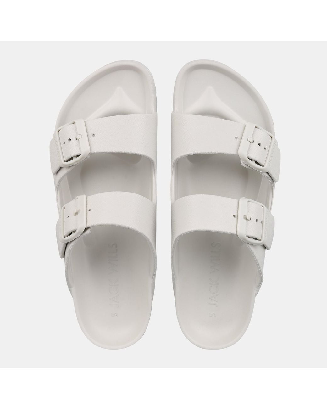 Jack Wills White Two Strap Sandals