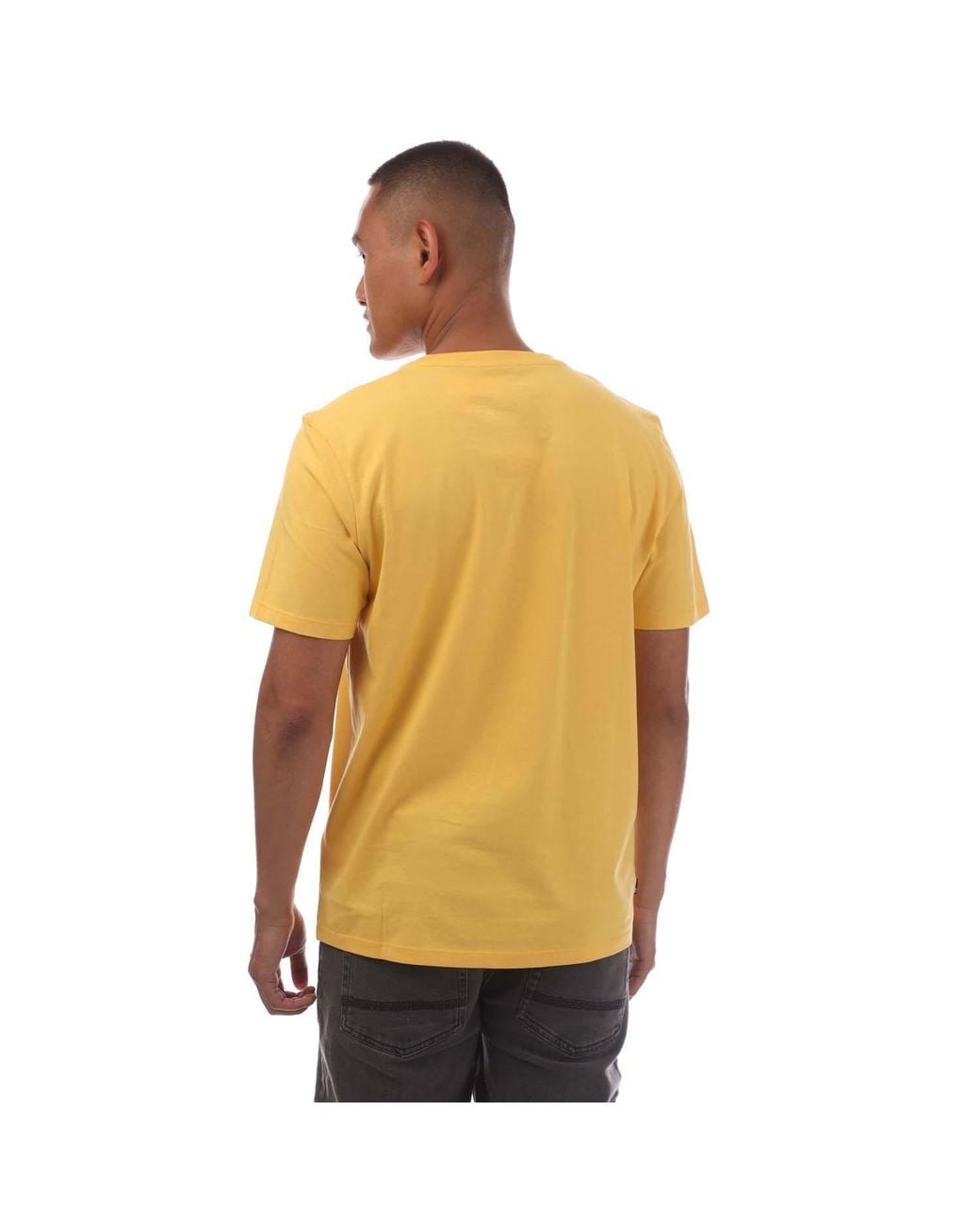 Timberland Yellow Northwood Wordmark T-Shirt for men
