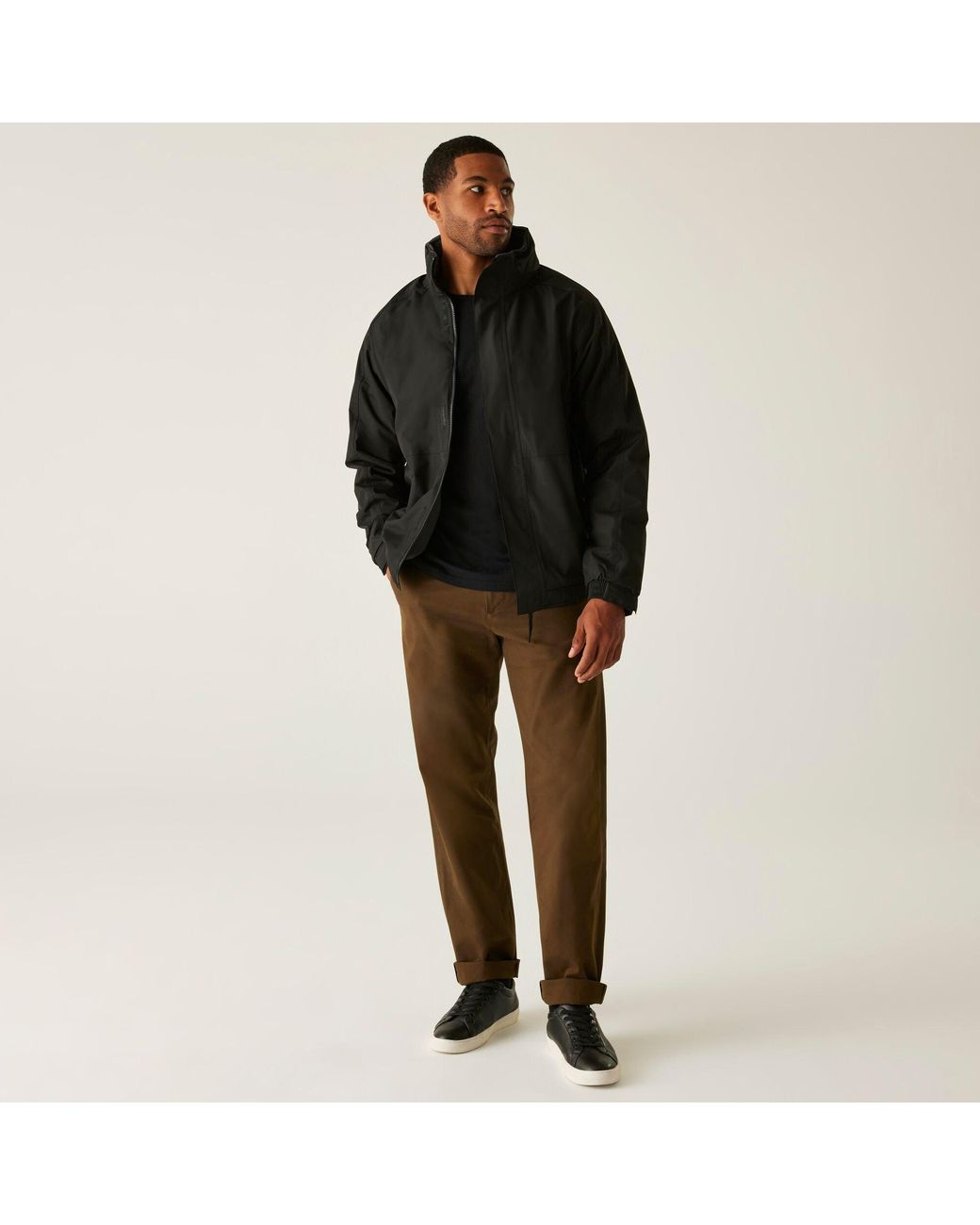 Regatta Black Dover Fleece Lined Waterproof Insulated Bomb for men