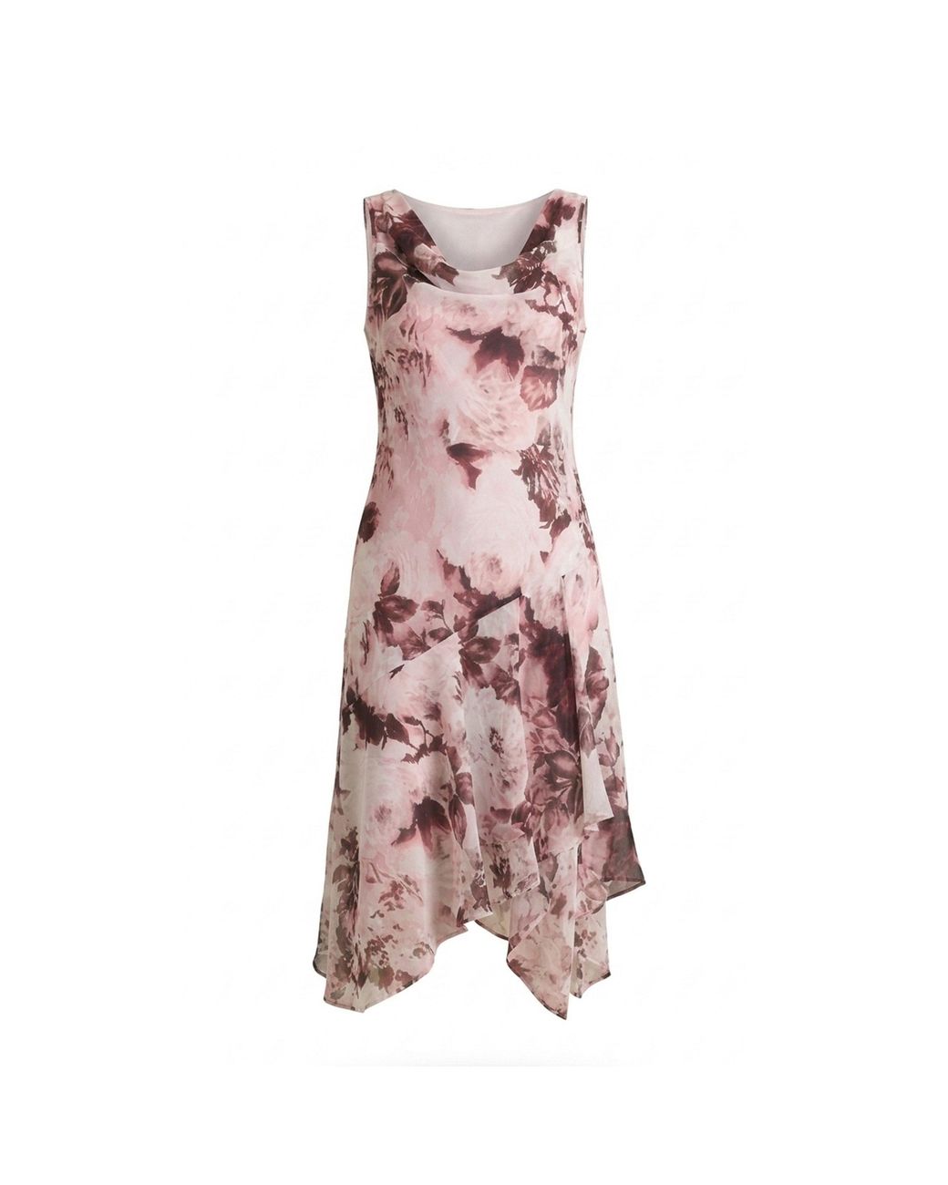 Gina Bacconi Purple Adriana Floral Midi Dress