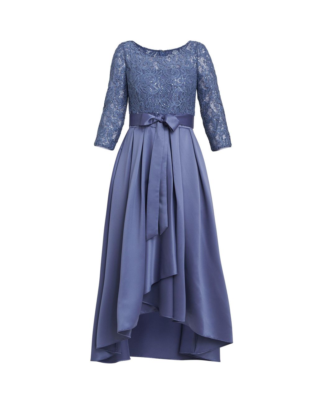 Gina Bacconi Blue Leona Sequin Lace Dress