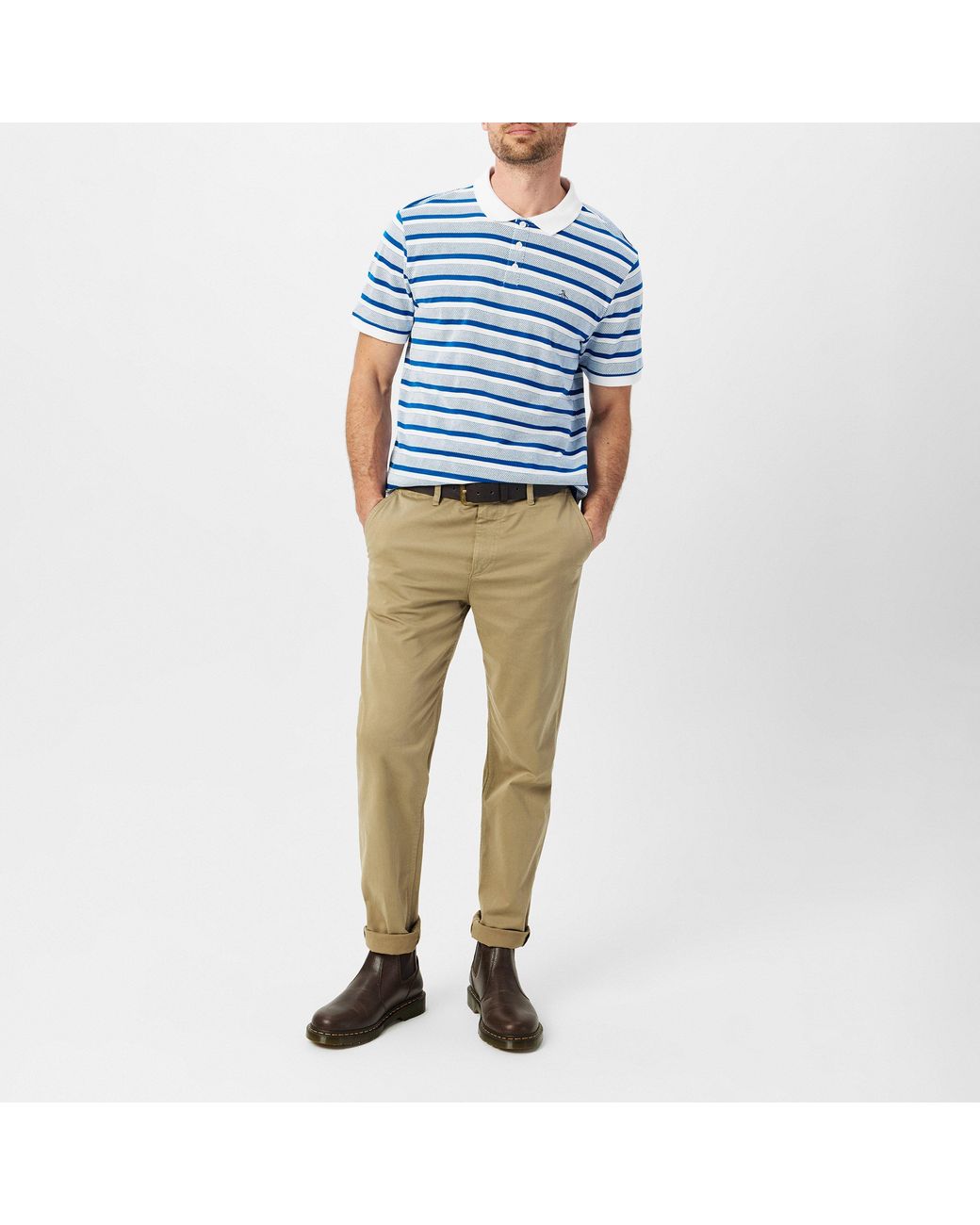 Original Penguin Blue Bbl Stp Regular Fit Polo Shirt for men