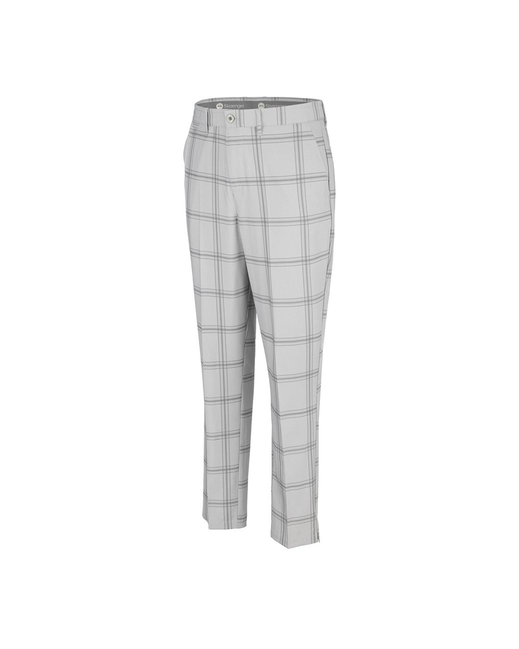 Slazenger 1881 Gray Check Golf Trousers for men