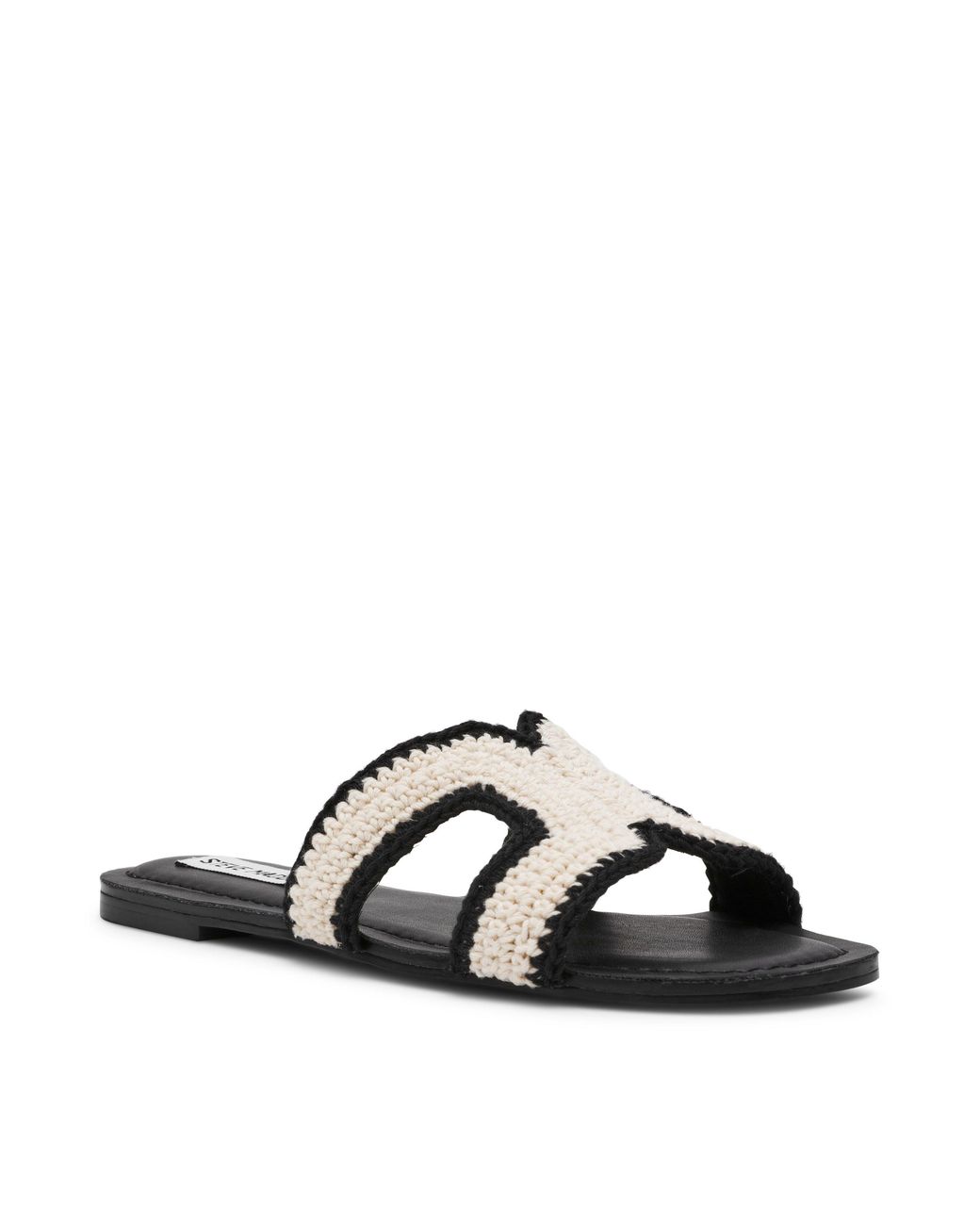 Steve Madden Black Flat Sandals