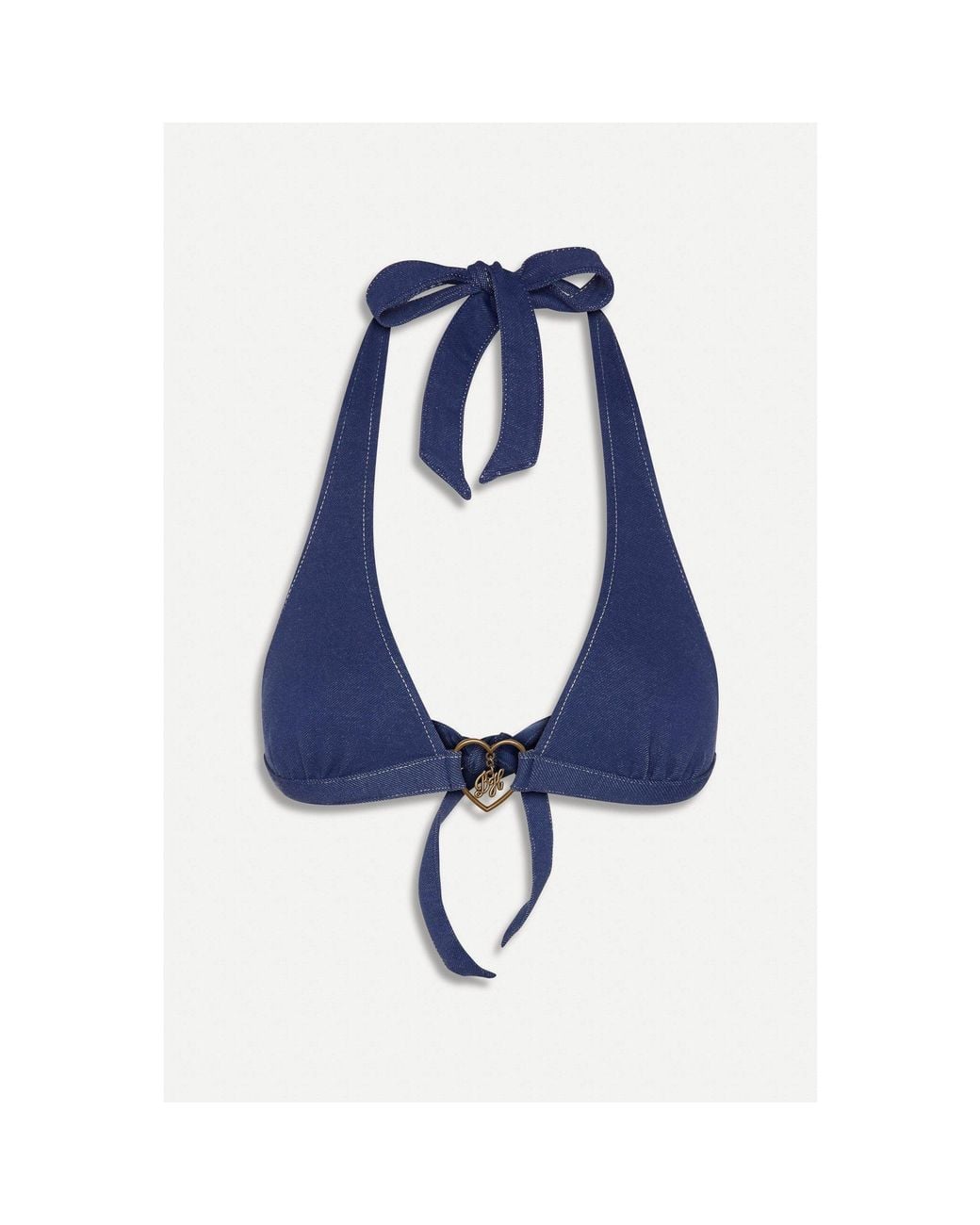 Frankie's Bikinis Blue X Bella Hadid Frank Halter Bikini Top