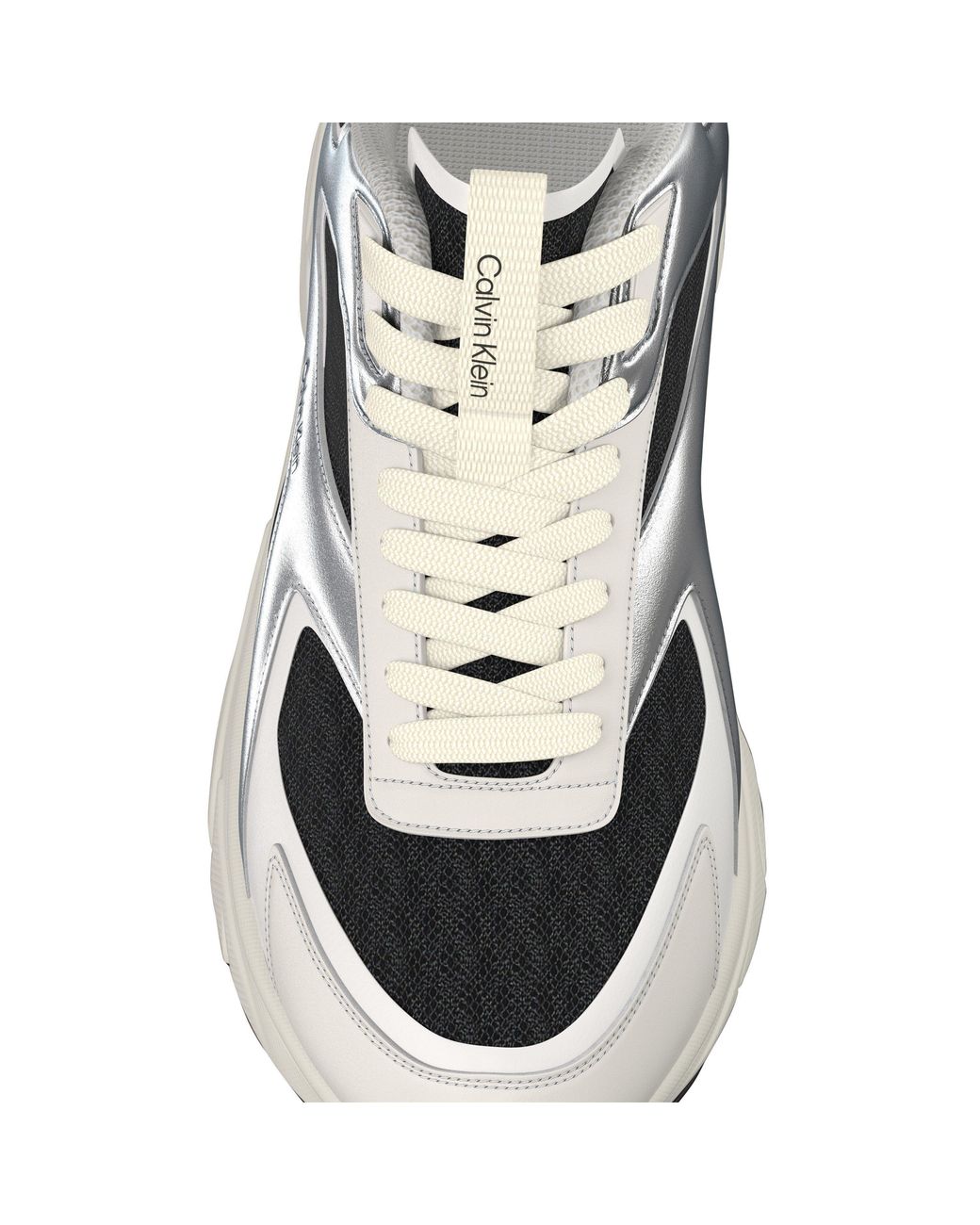Calvin Klein White Hike Breathable Mesh Runners