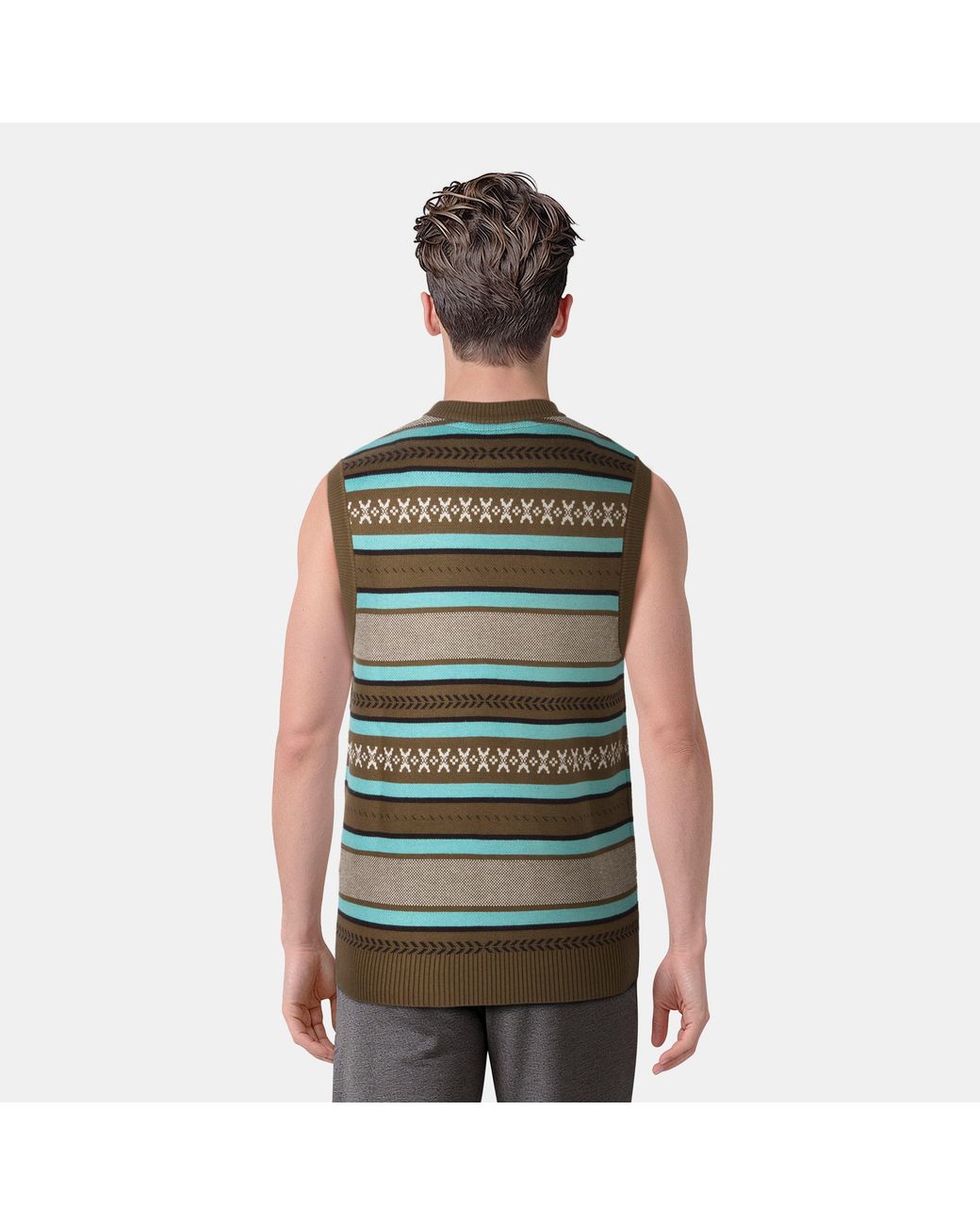 Lyle & Scott Green Glen Fair Isle Vest for men