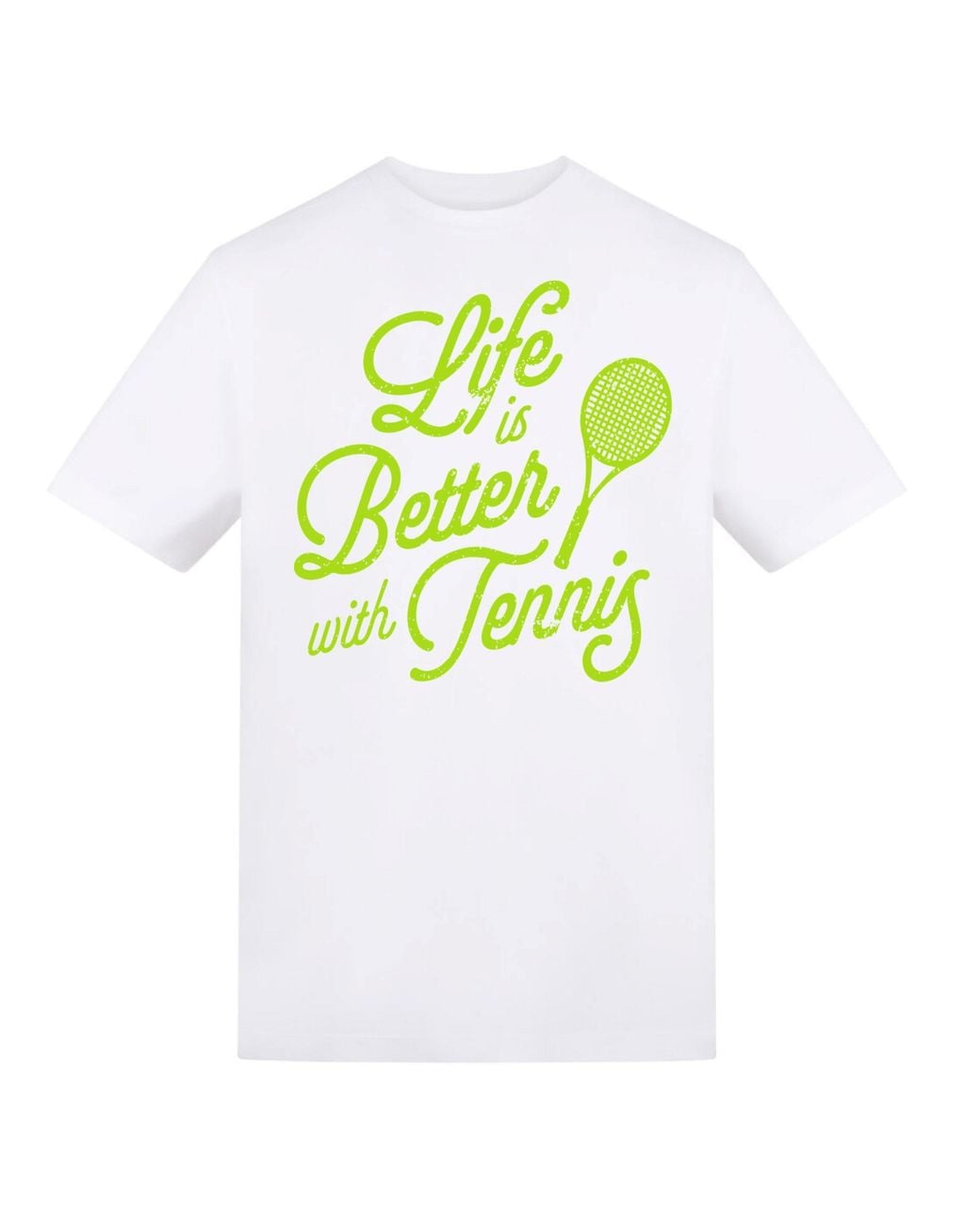 AWD White Adults Printed Tennis Tee