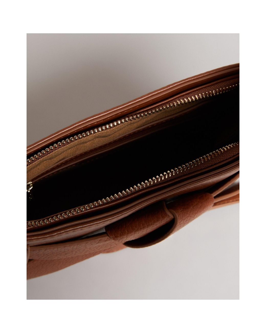 Ted Baker Brown Jimsina Bow Pu Crossbody Bag