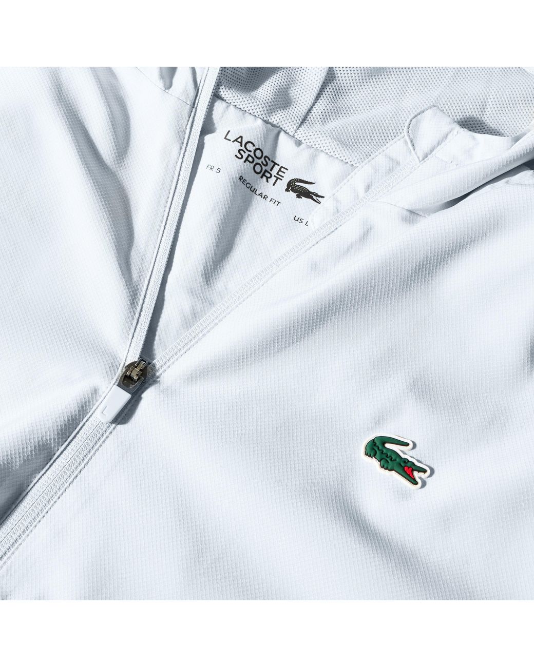 Lacoste Blue Taff Tt Water-Repellent Hooded Tracksuit Top for men