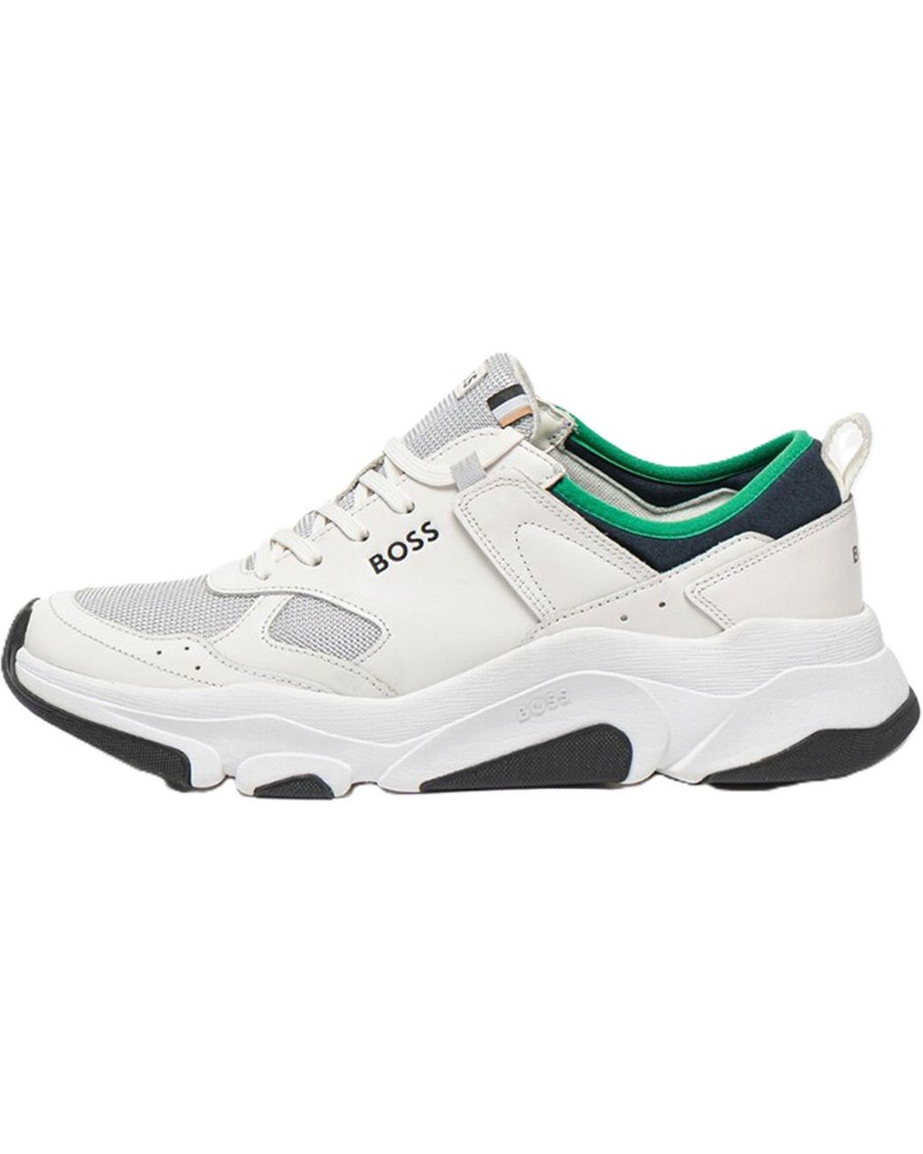 Boss White Asher Runners Casual Low-Top Trainers for men