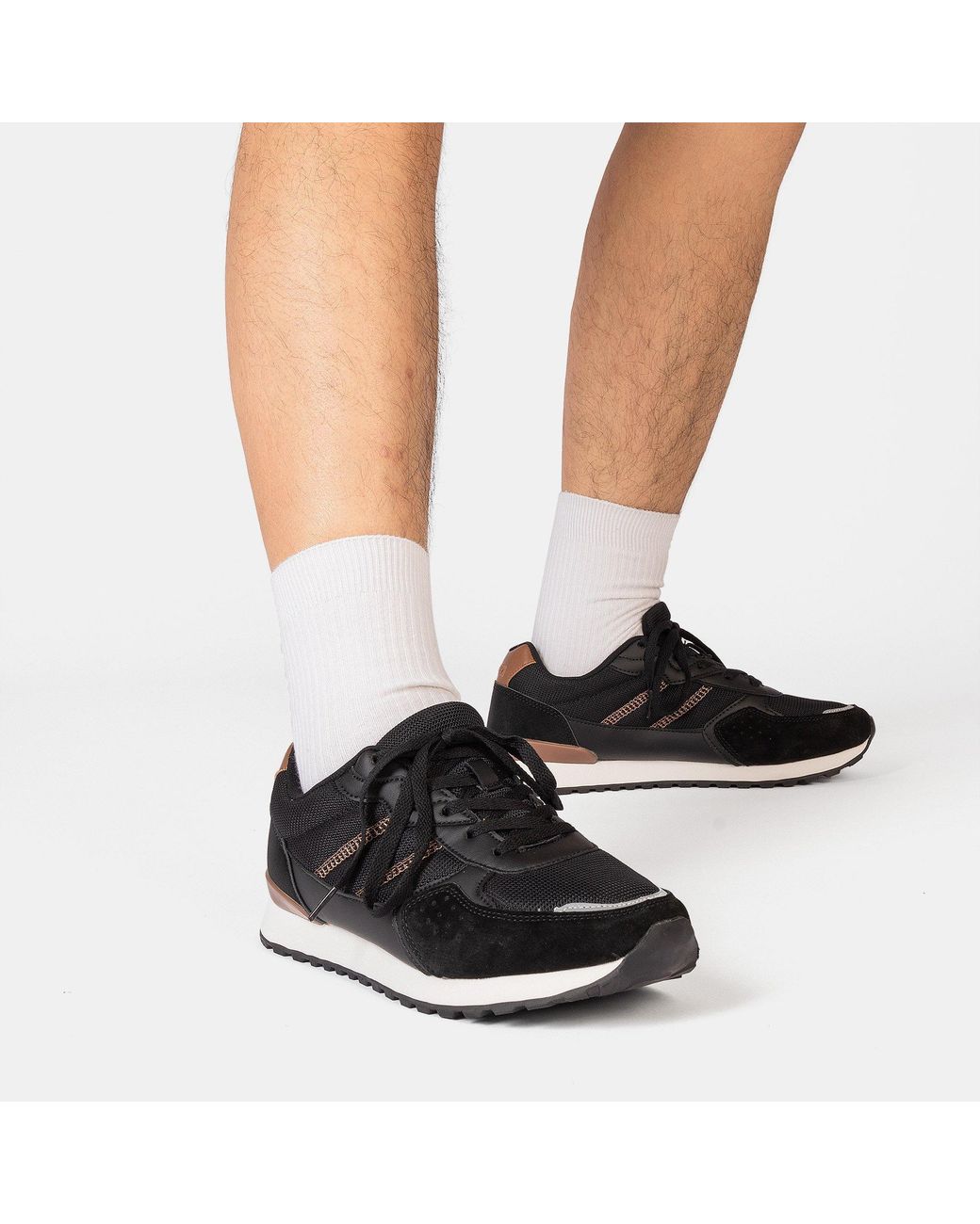 Donnay Black Bob Trainers for men