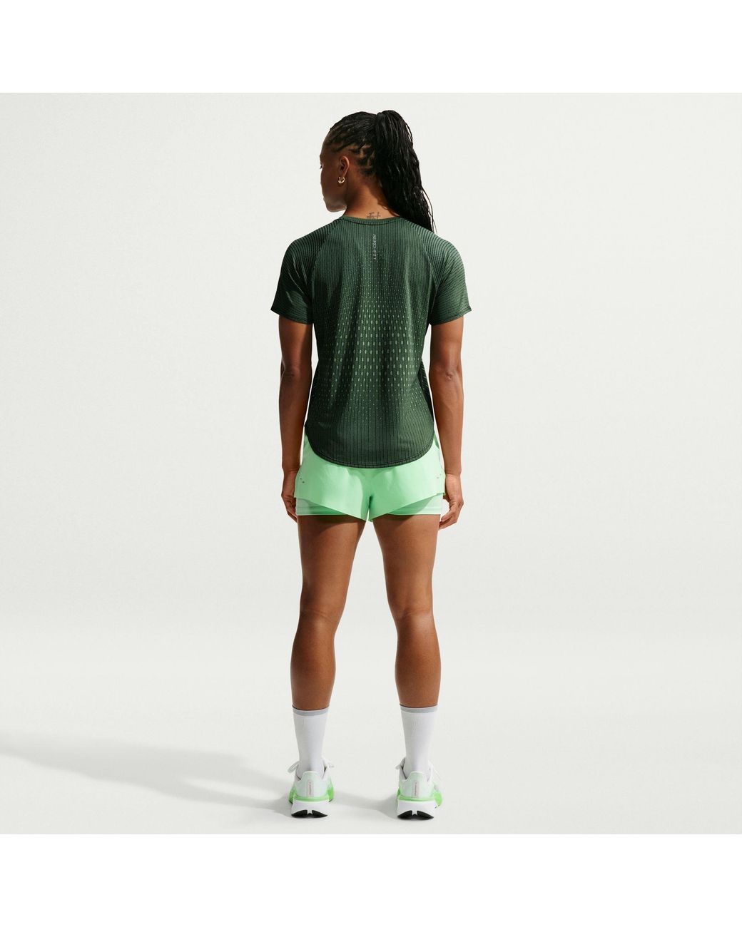 Nike Green Swift Aero-Fit Short-Sleeve Running Top