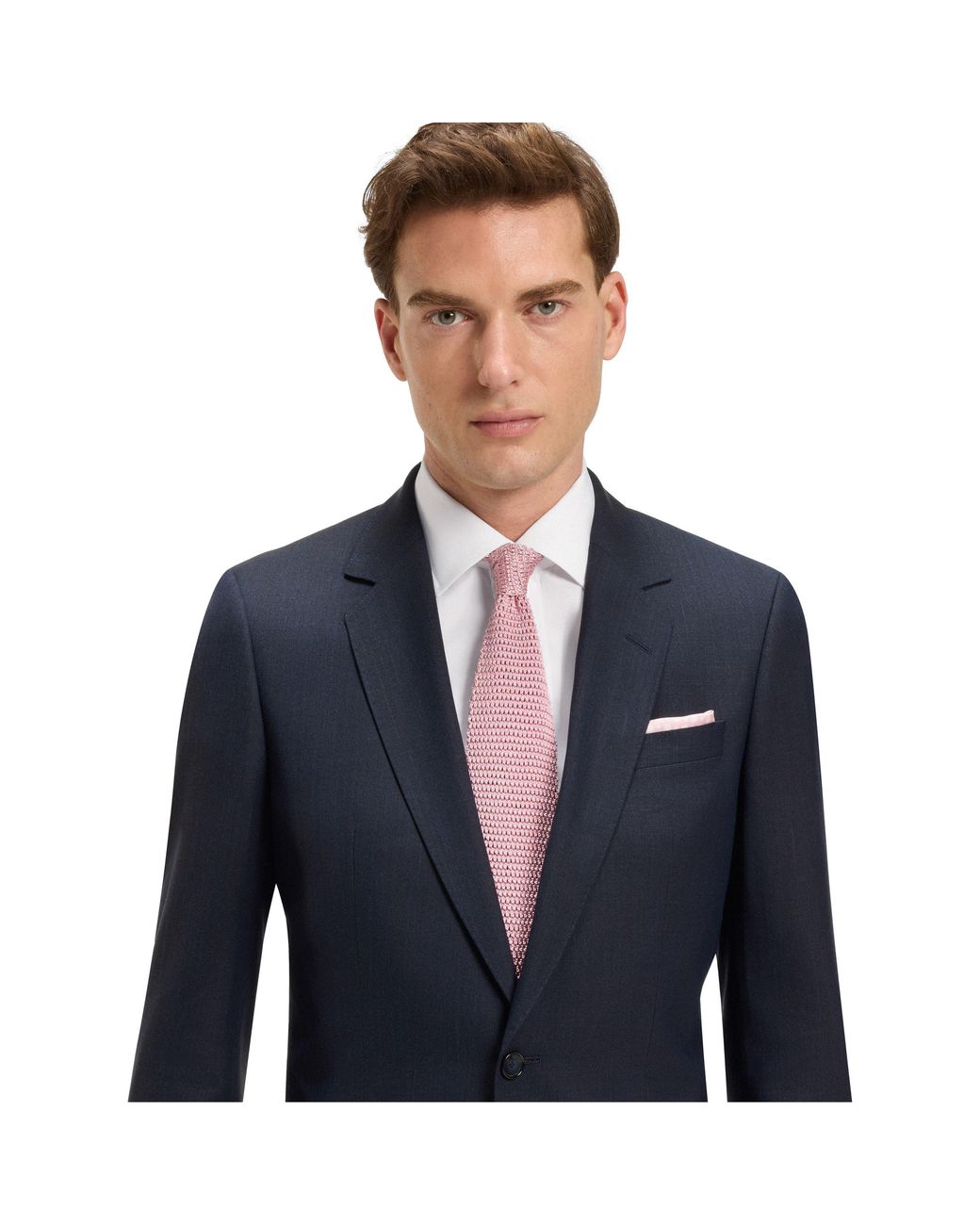 Boss White Cotton Long Sleeve Slim Fit Shirt for men