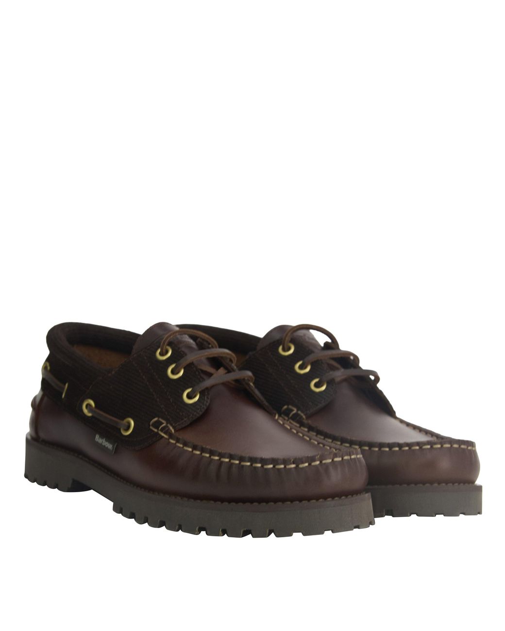 Barbour Brown B.Li Deck Leather Boat Shoes for men