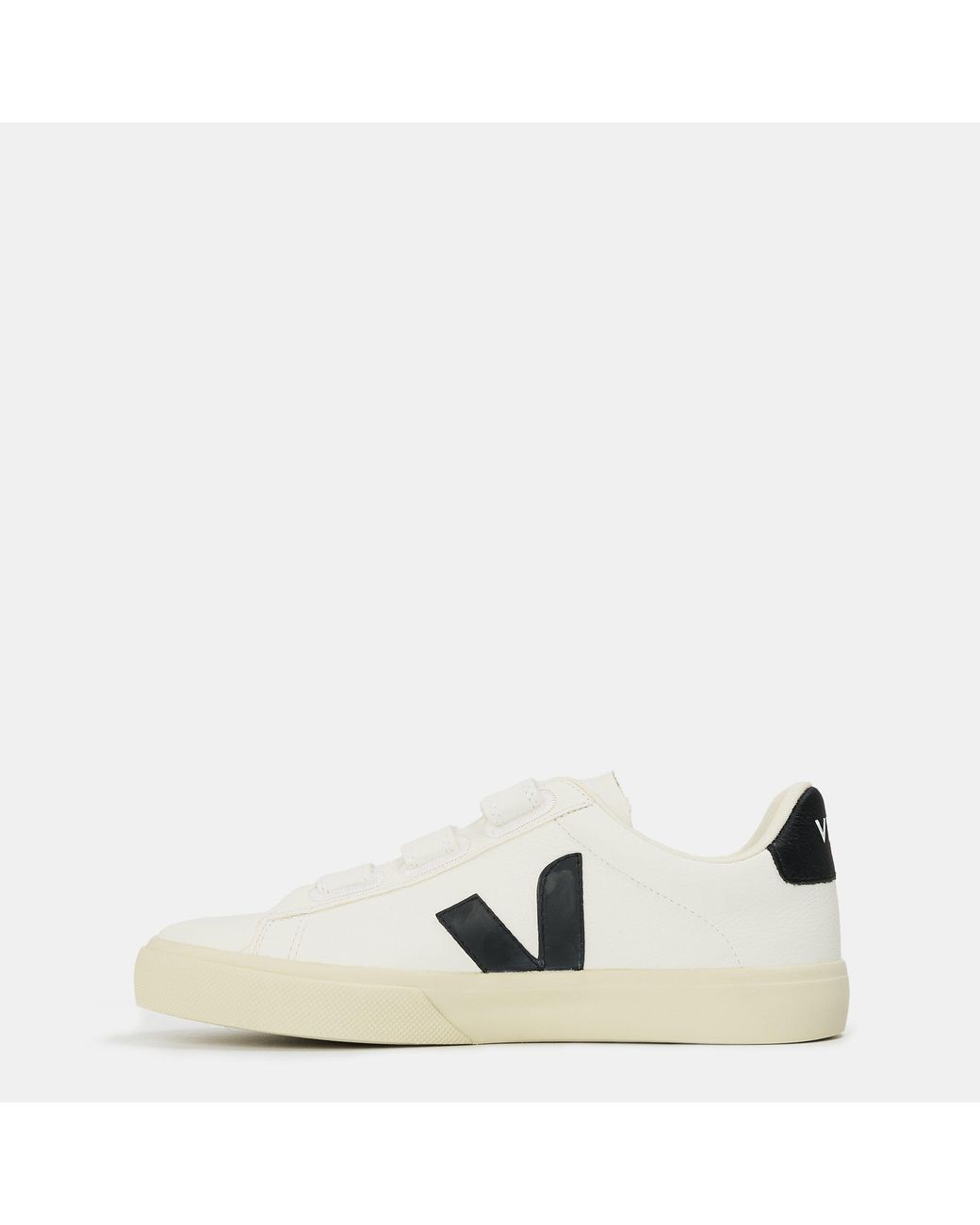 Veja White Recife Leather Velcro Court Trainers