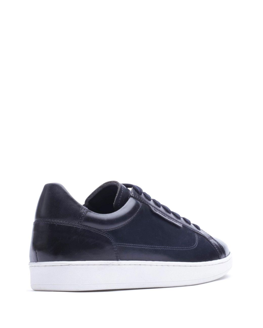 Base London Blue Zammo Leather Low-Top Trainers for men