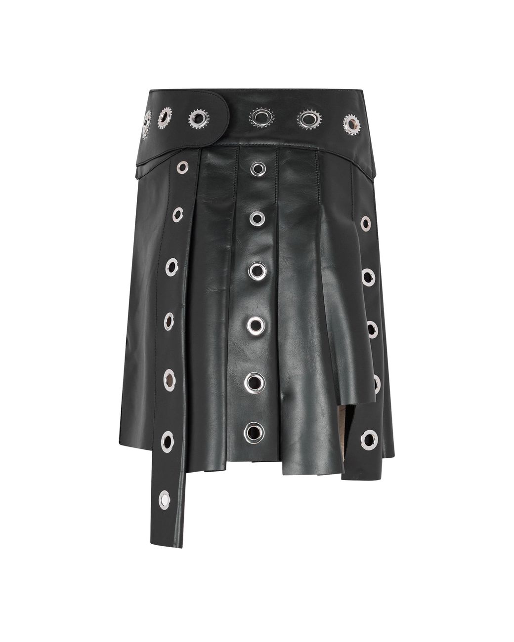Off-White c/o Virgil Abloh Black High-Rise Leather Shorts