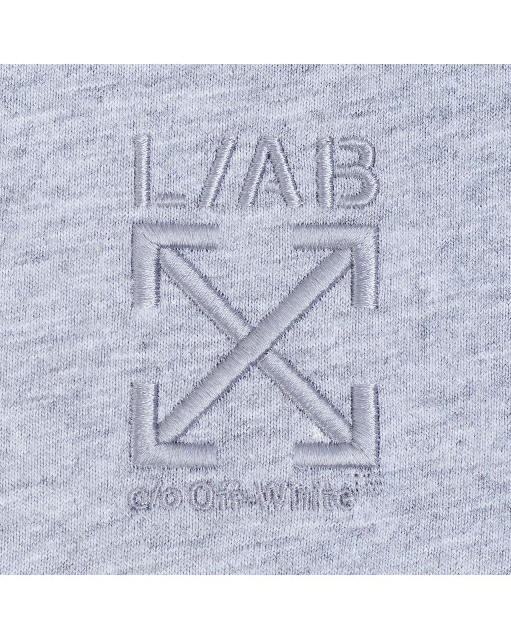 L/AB Off White White Classic Crew Cotton Short-Sleeve T-Shirt for men