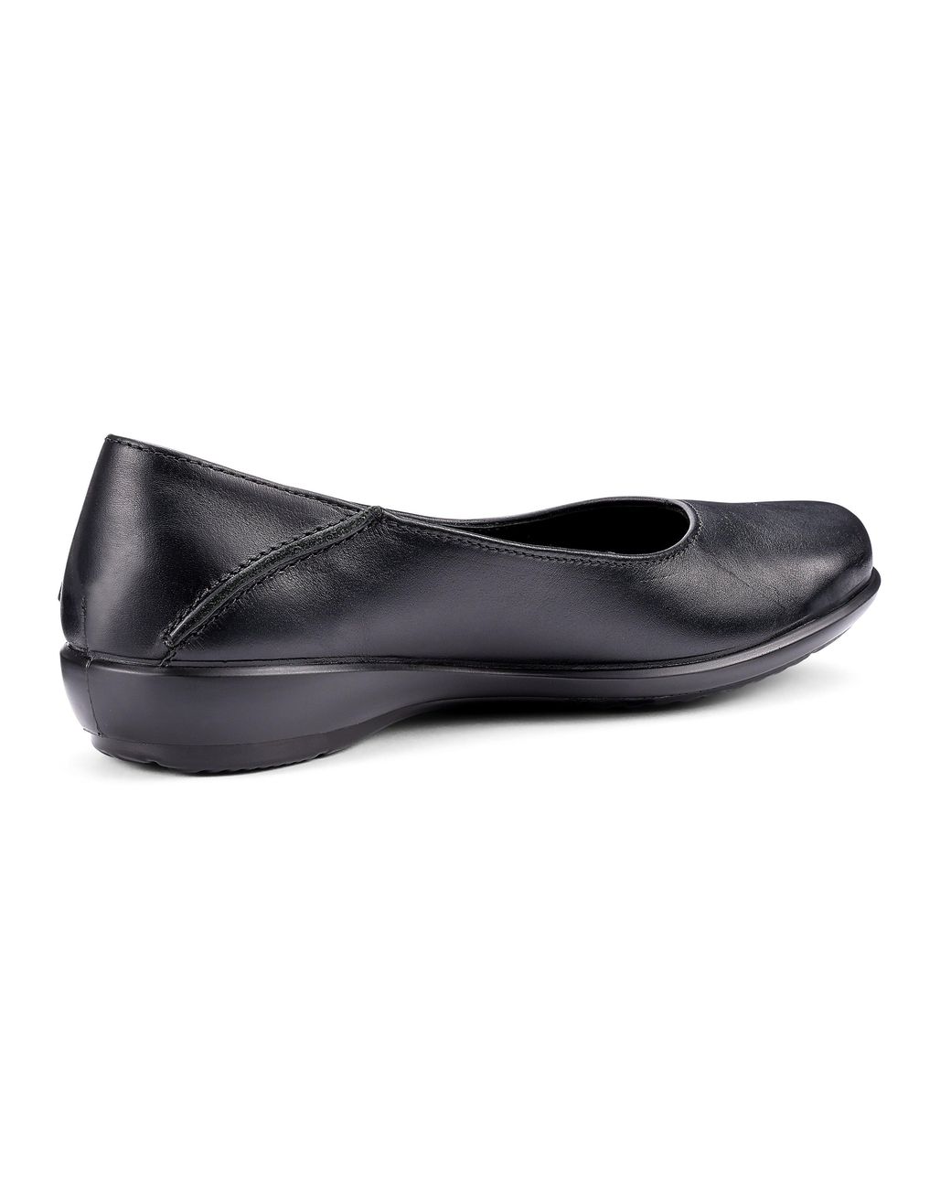 Hotter Black Birdie Ballerina Pumps Standard Fit