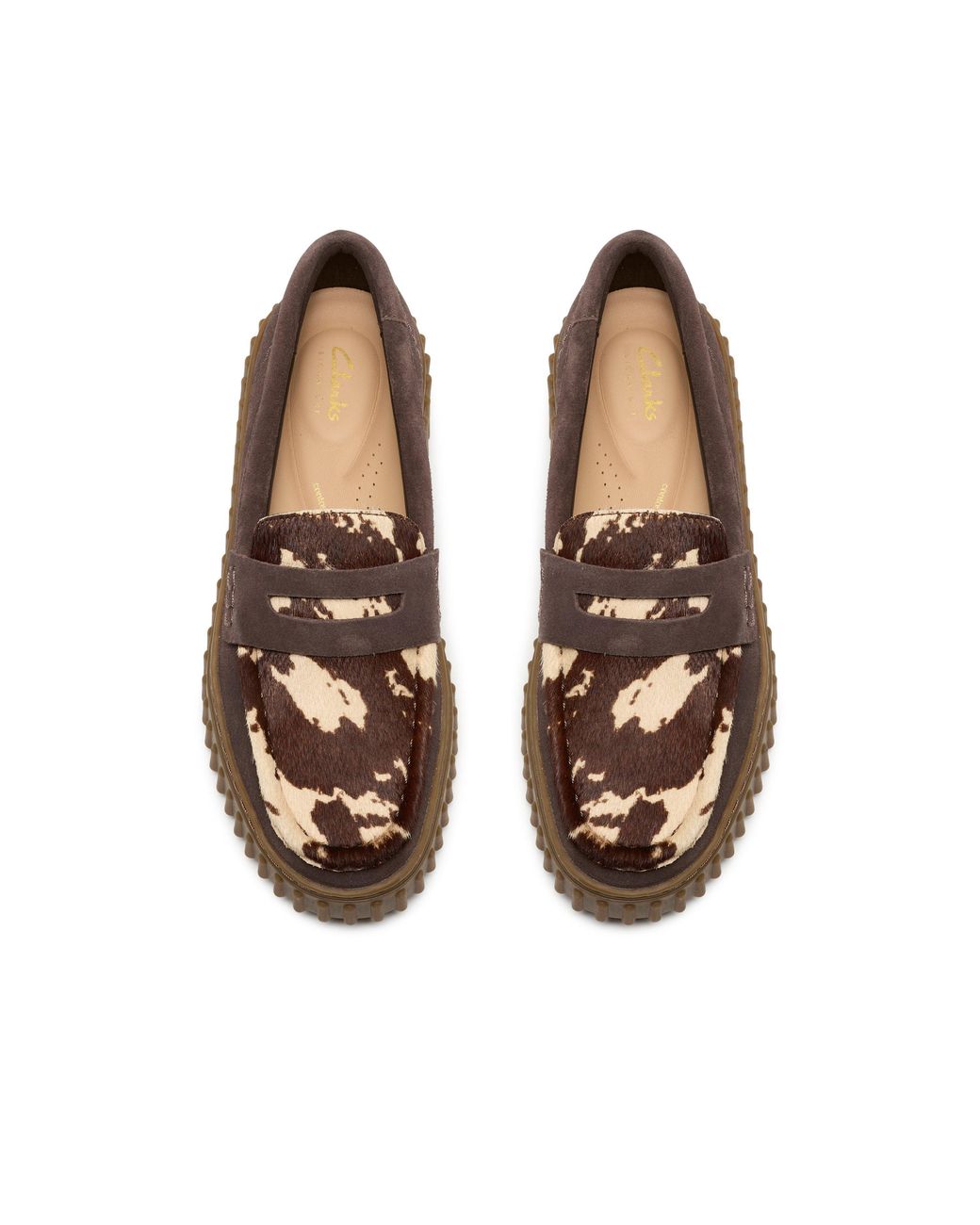 Clarks Brown Torhill Penny Leather Loafers