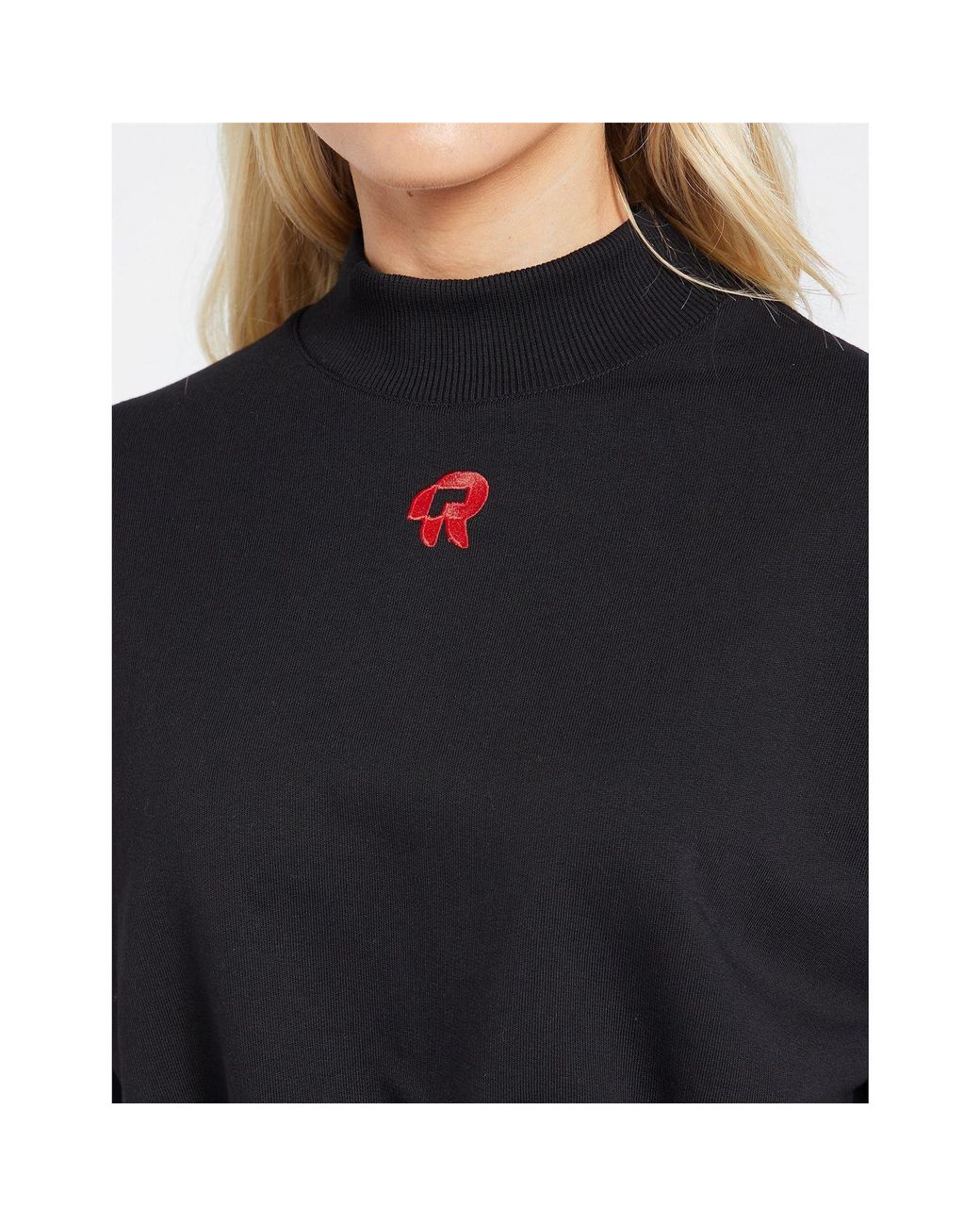 Red Run Black Inky Cropped Cotton Regular-Fit T-Shirt