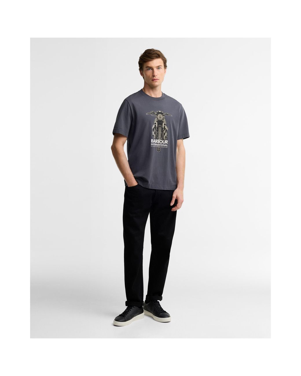 Barbour Black B.Int Causey Graph T Sn64 for men
