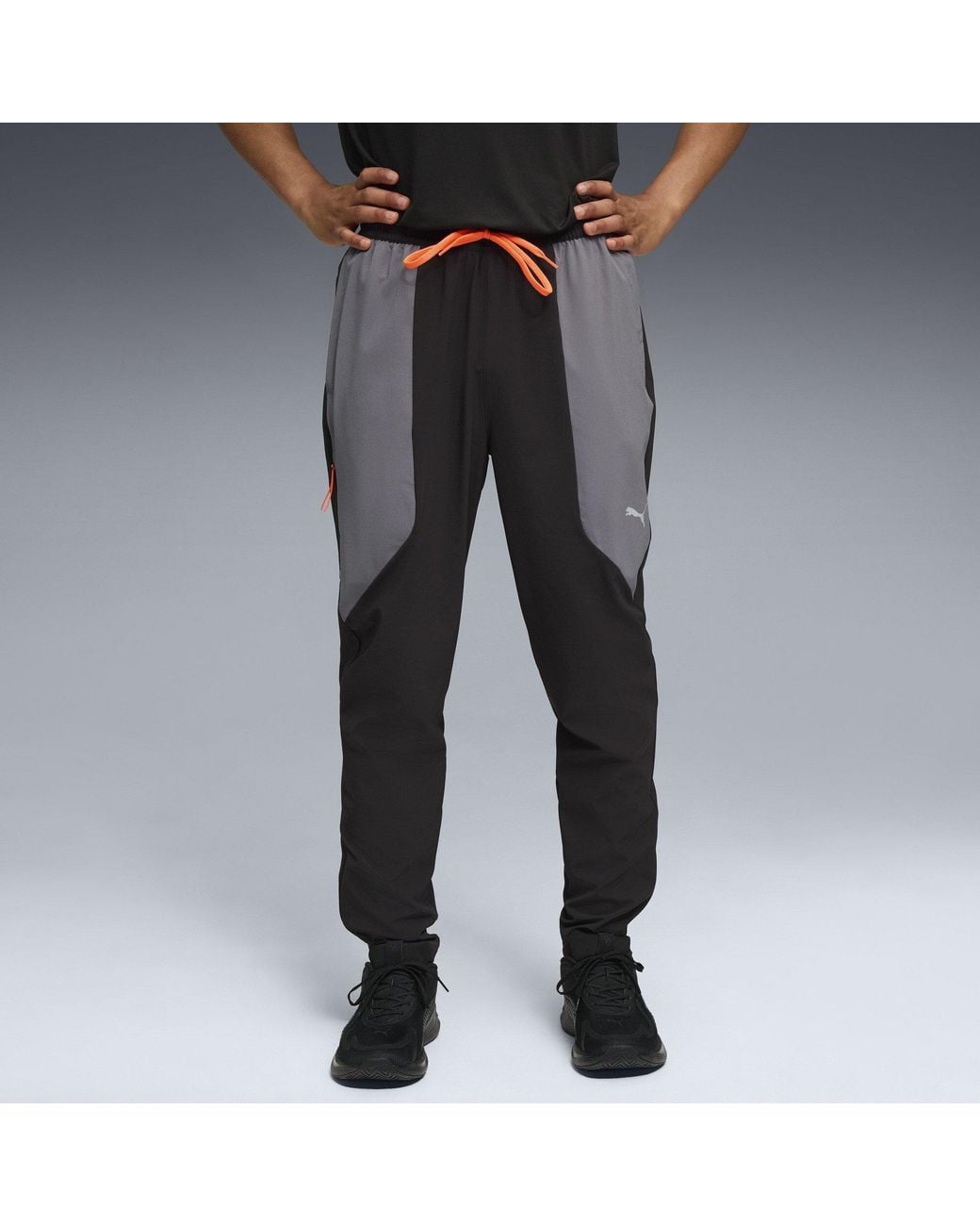 PUMA Gray Flex Closed Hem Woven Joggers for men