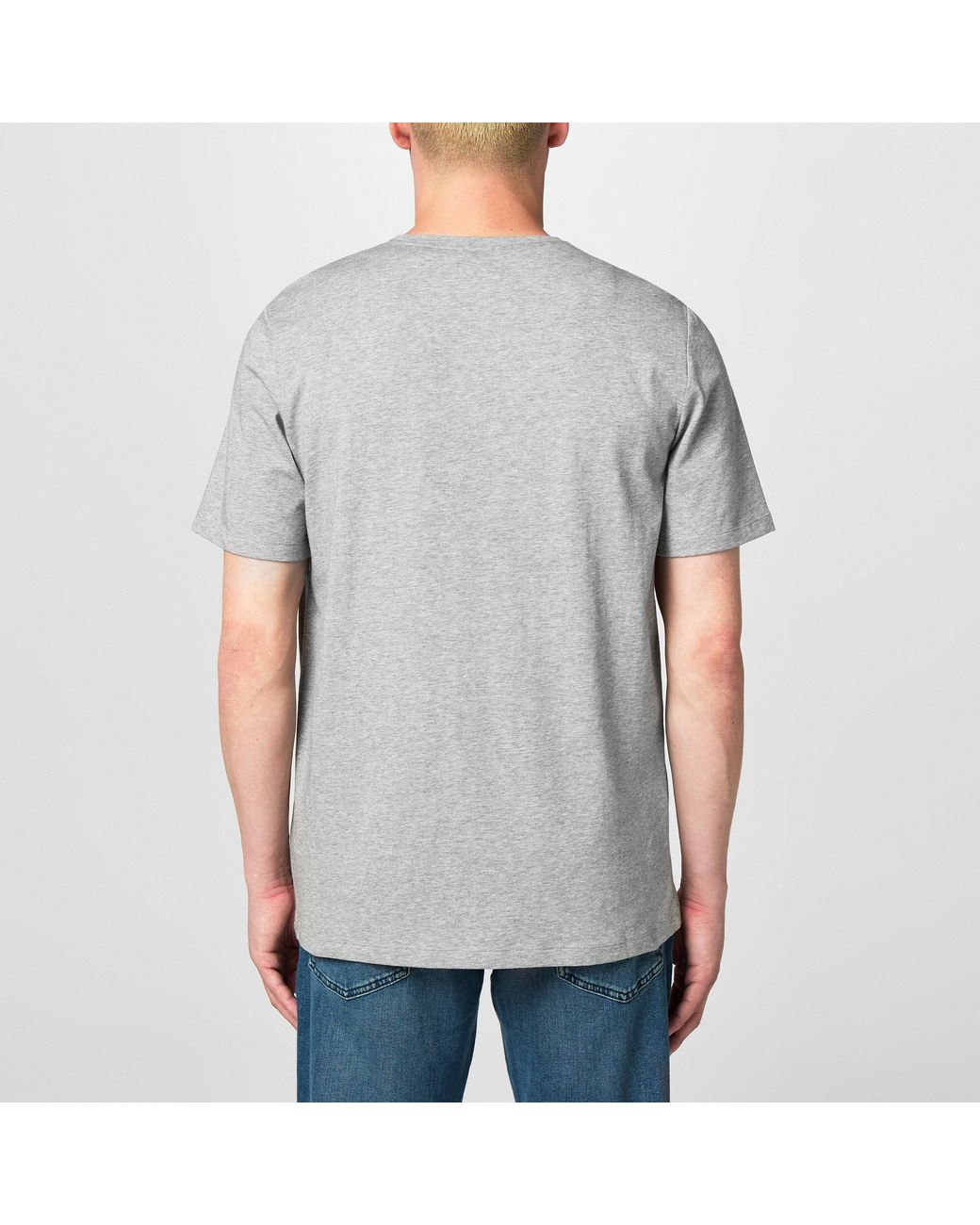 Boss Gray Bodywear Mix & Match Premium Cotton T-Shirt With Logo Detail for men