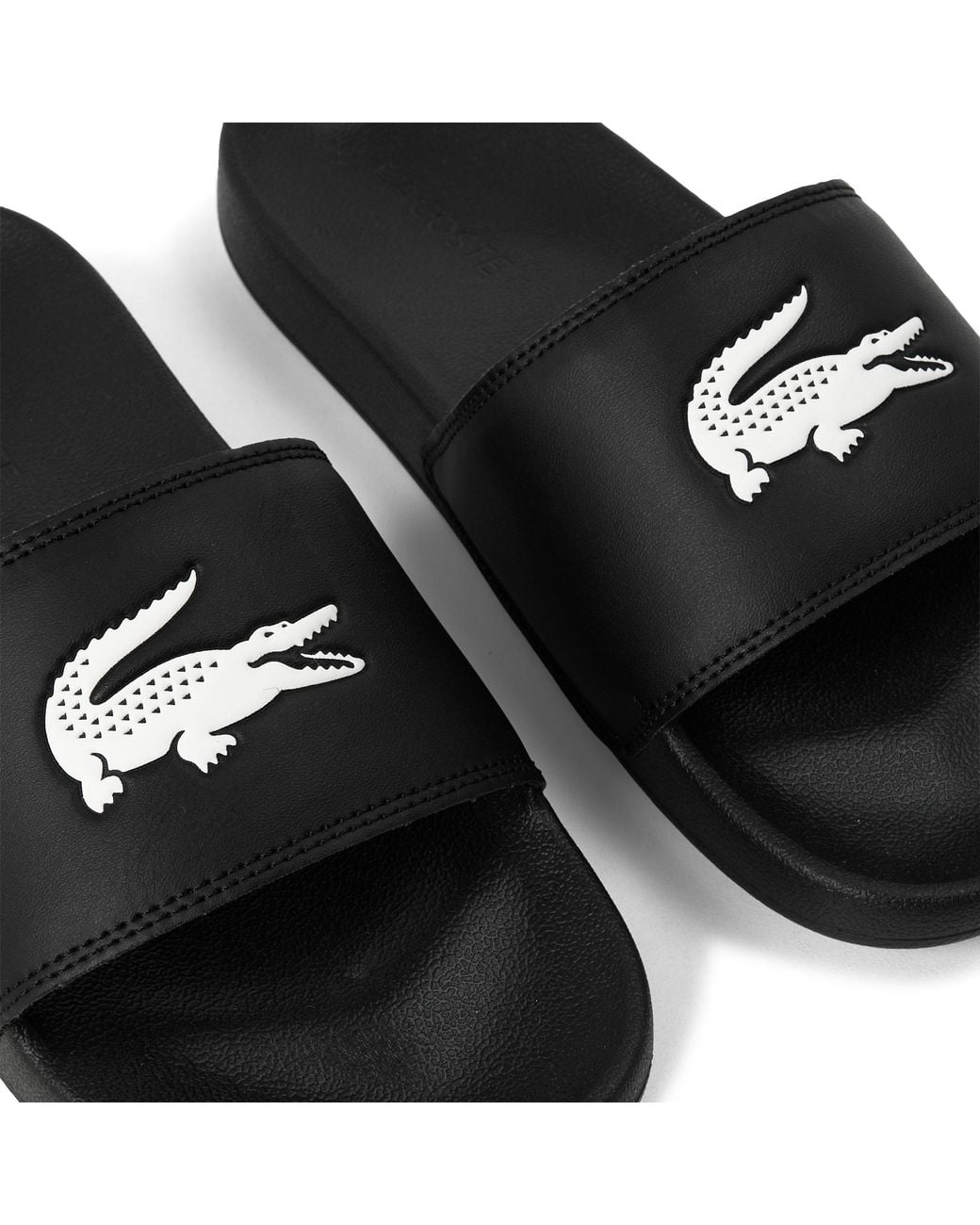 Lacoste Black Serve Sliders