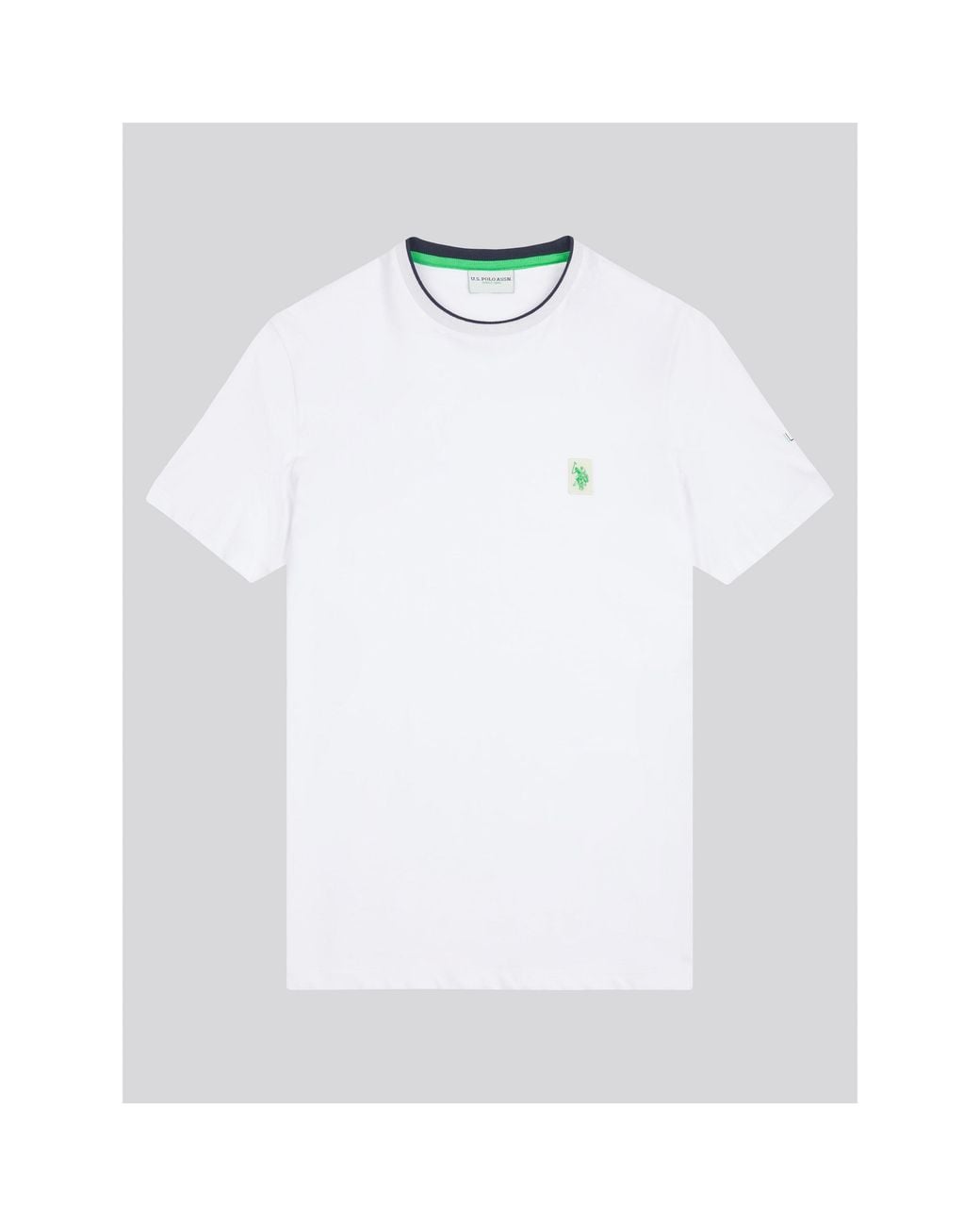 U.S. POLO ASSN. White Uspa Life Double Horsemen Regular Fit T-Shirt for men
