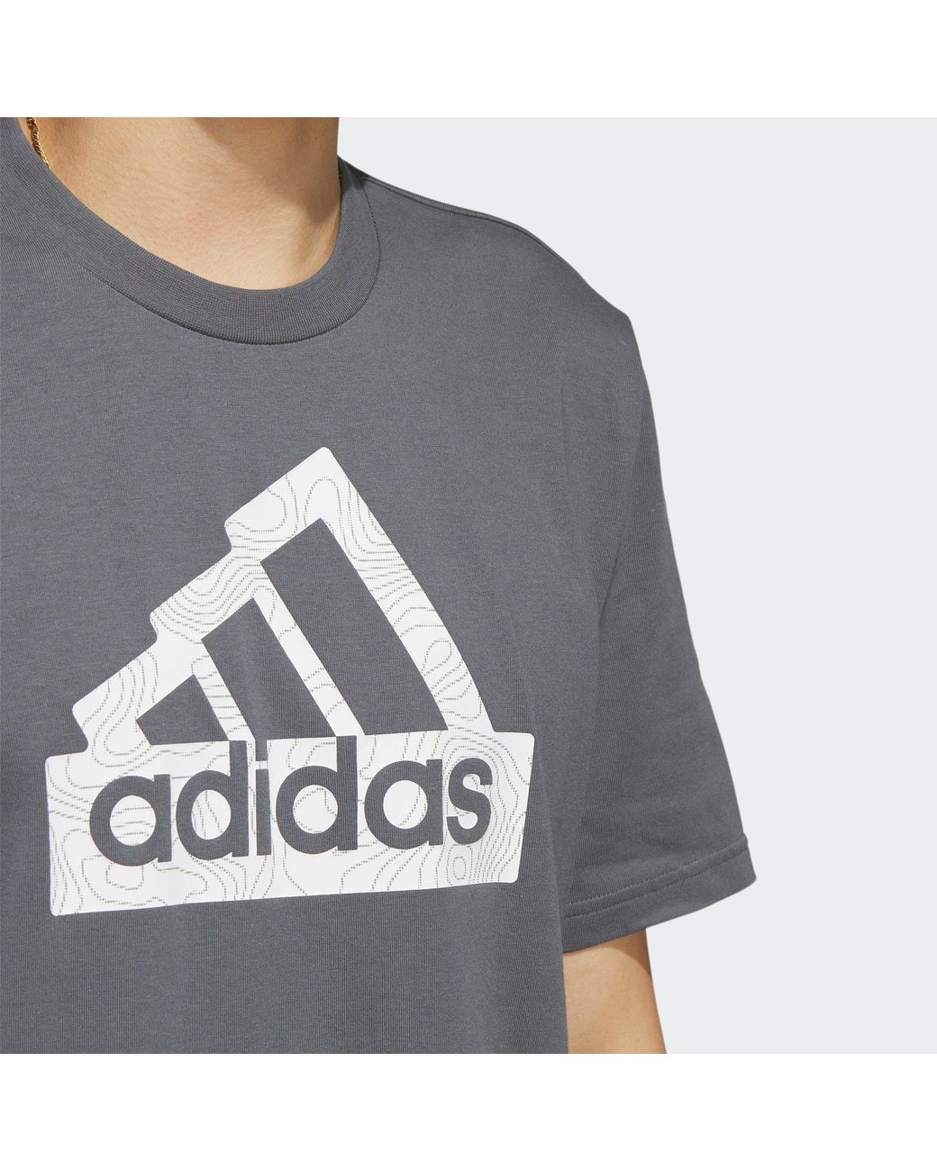 Adidas Gray City Escape Graphic T-Shirt for men