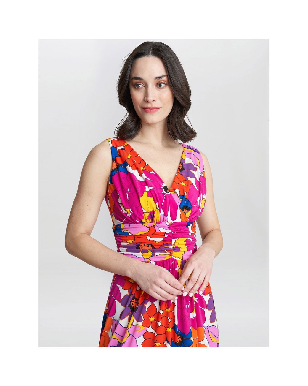 Gina Bacconi Red Jaime Maxi Jersey Dress