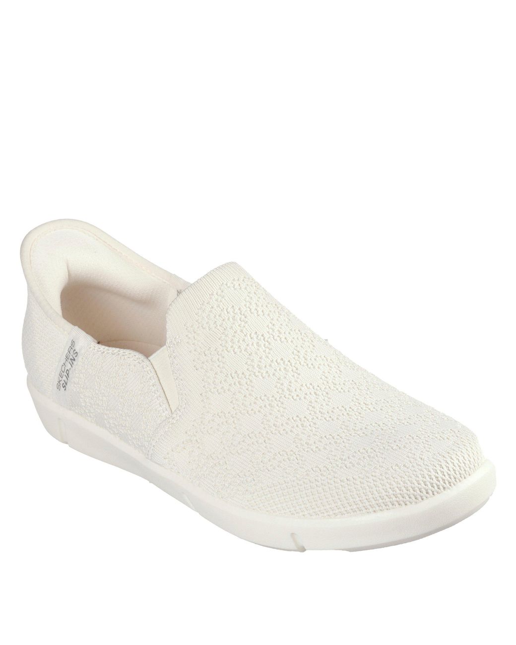 Skechers White Breezest Slip On Trainers
