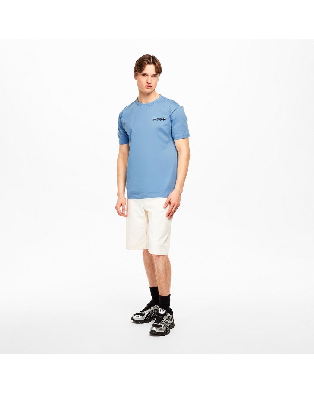 Napapijri Blue Graphic T-Shirt for men