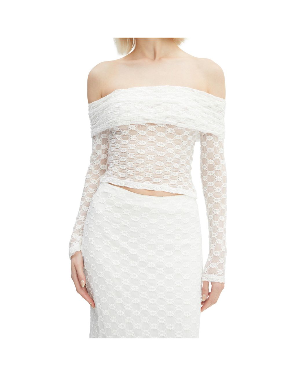 Bardot White Adoni Off The Shoulder Top