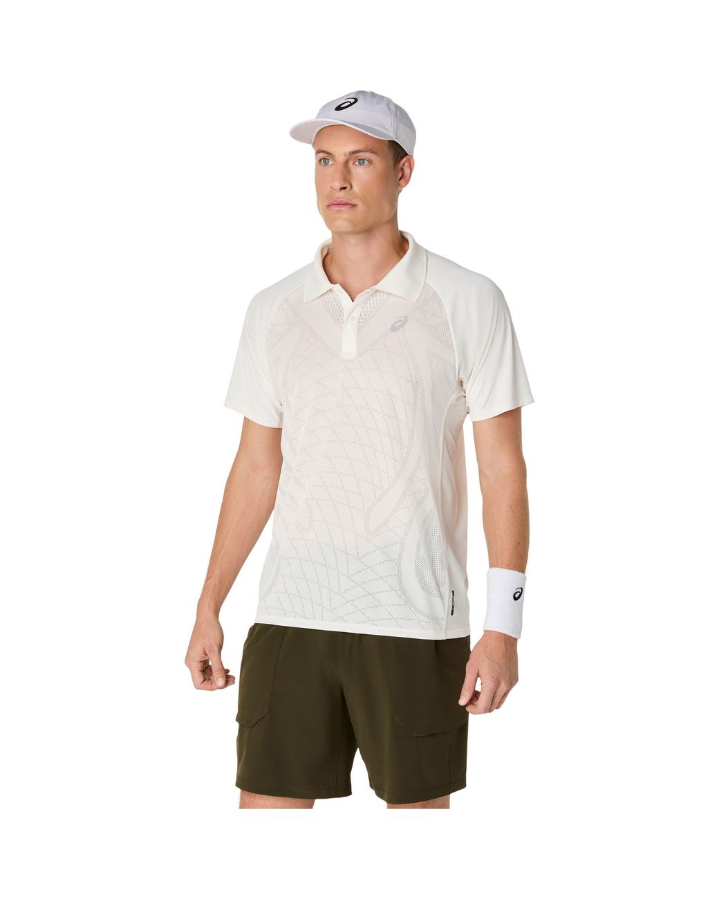Asics White Match Actibreeze Polo-Shirt for men