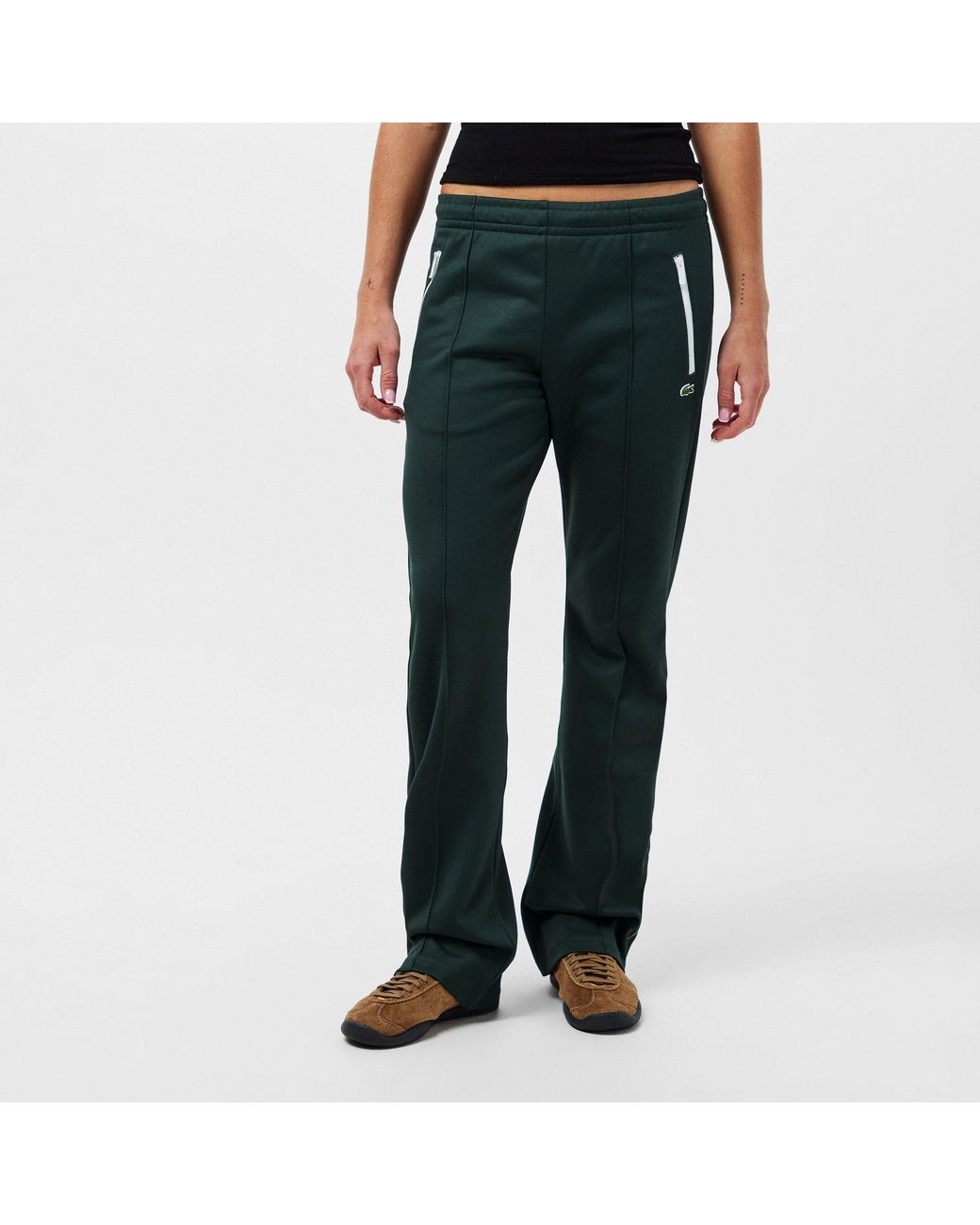 Lacoste Green Open Cuff Woven Tapered Joggers