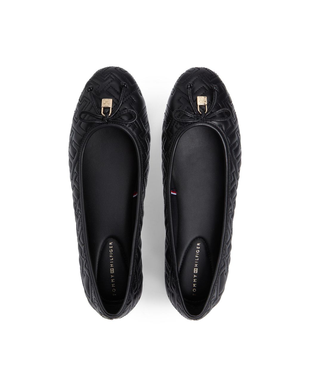 Tommy Hilfiger Blue Quilt Ballerina Ballet Pumps