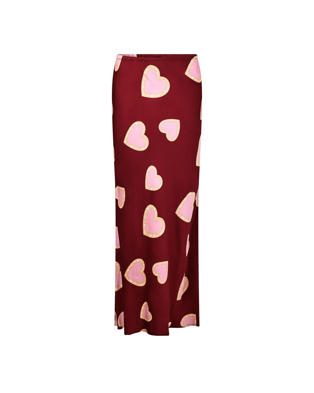 Never Fully Dressed Red Dorris Heart Satin Skirt