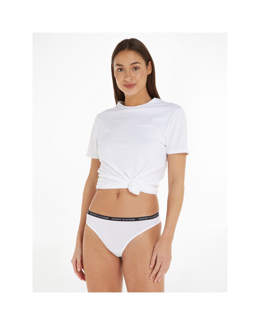Tommy Hilfiger Blue Tommy Bodywear 3 Pack Thong Briefs