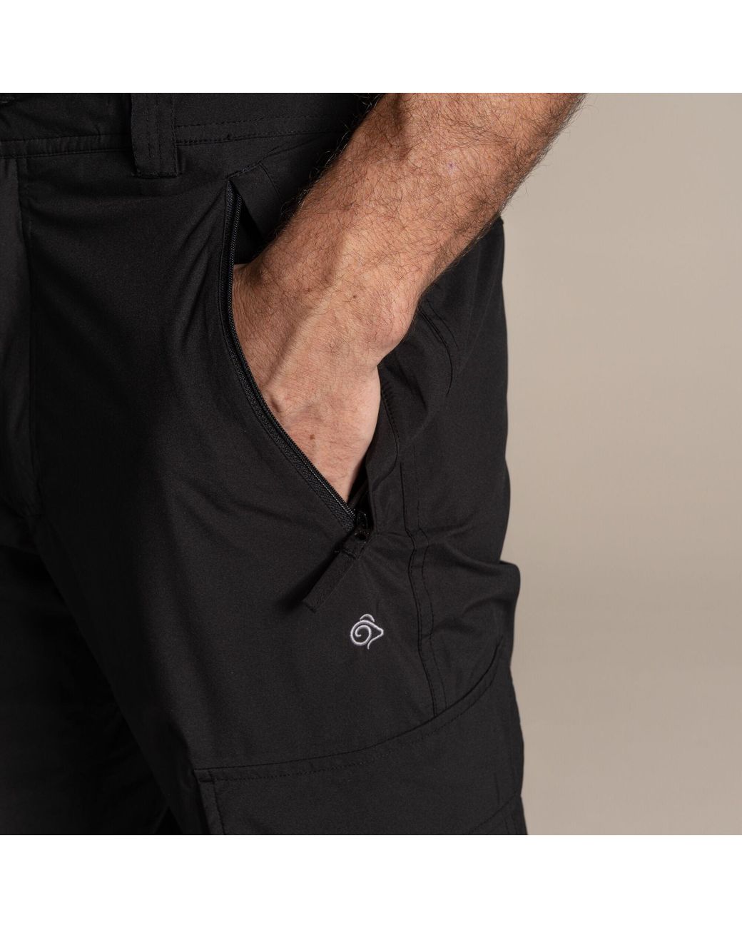 Craghoppers Black Indus Waterproof Trousers for men
