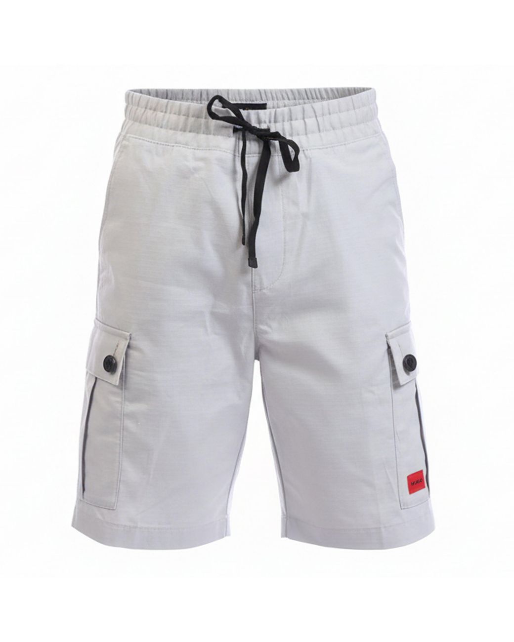 HUGO Gray Garlio242 Logo Label Shorts for men