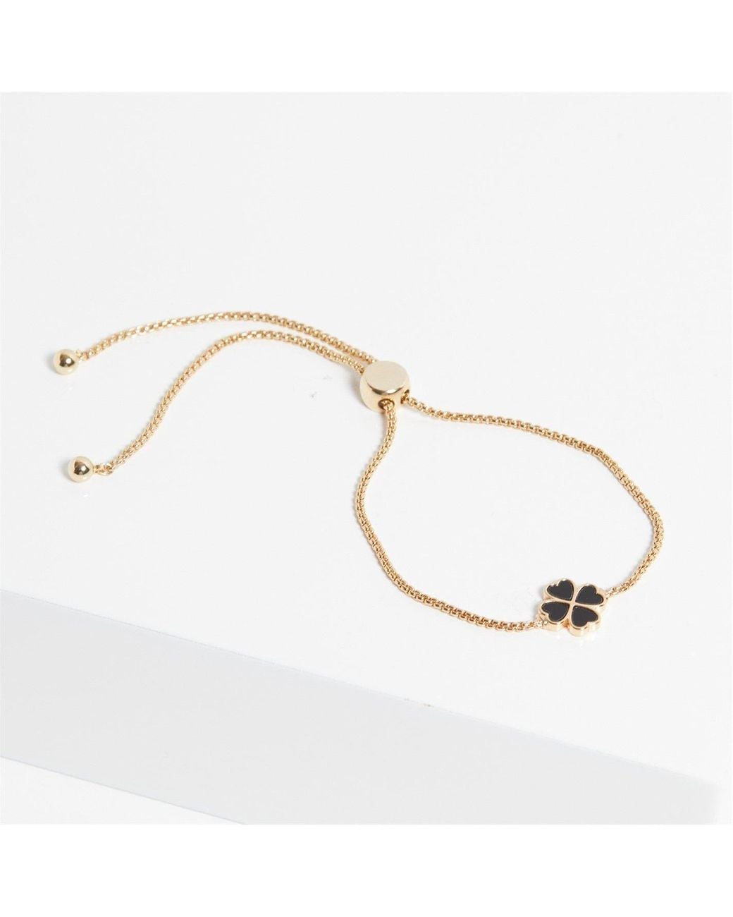 Jon Richard Metallic Plated Jet Heart Clover Toggle Bracelet