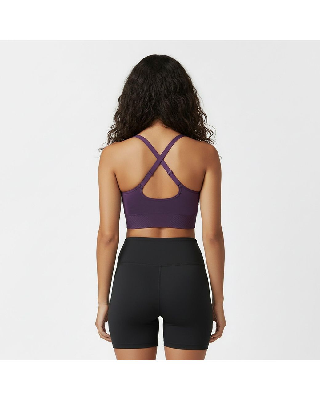 Usa Pro Purple Seamless Adjustable Sports Bra