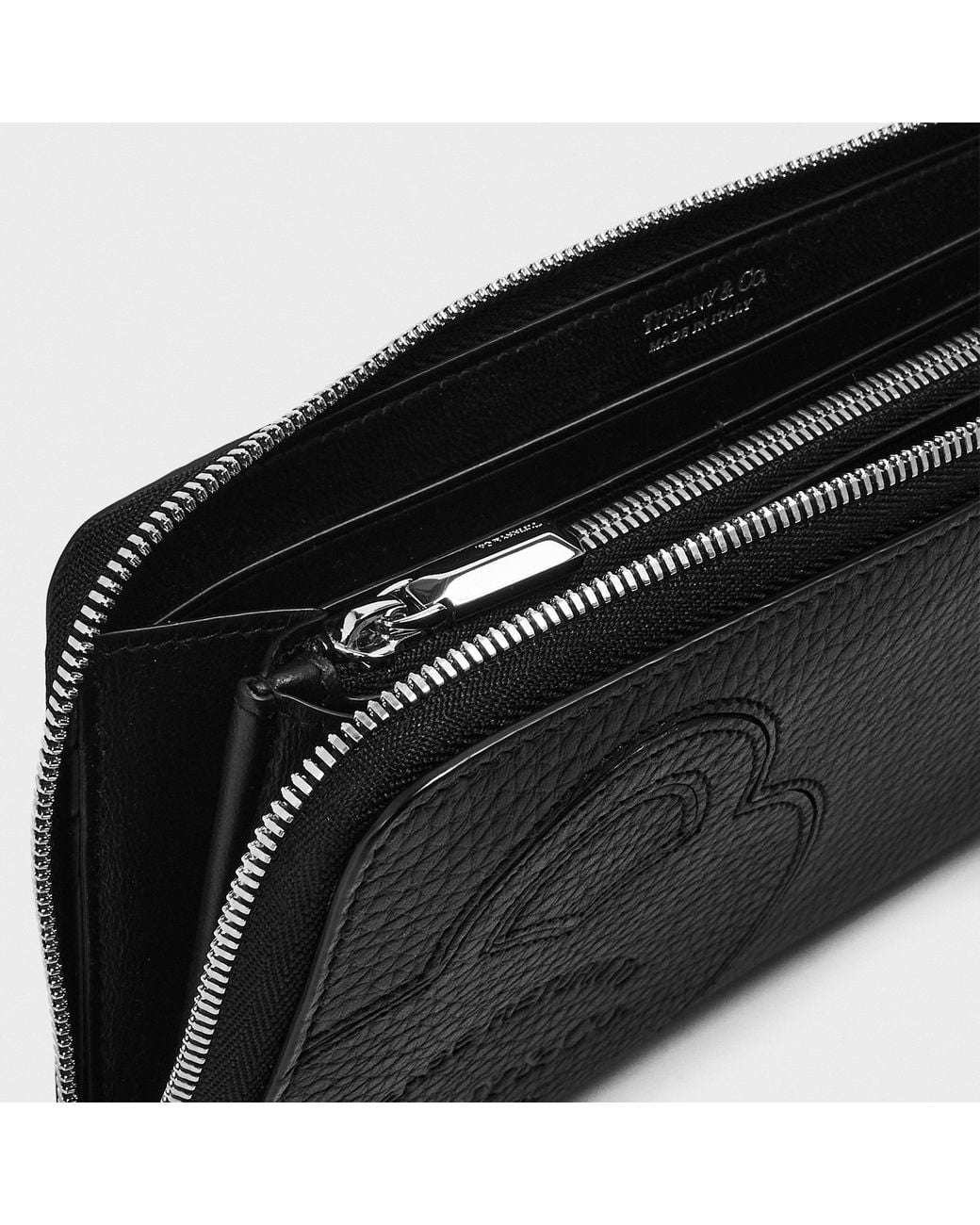 Tiffany & Co Black 'S Zipped Coin Purse