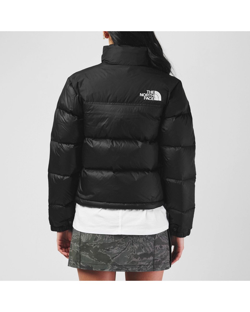 The North Face Black 1996 Retro Nuptse Water Resistant Goose Down Short Puffer Jacket