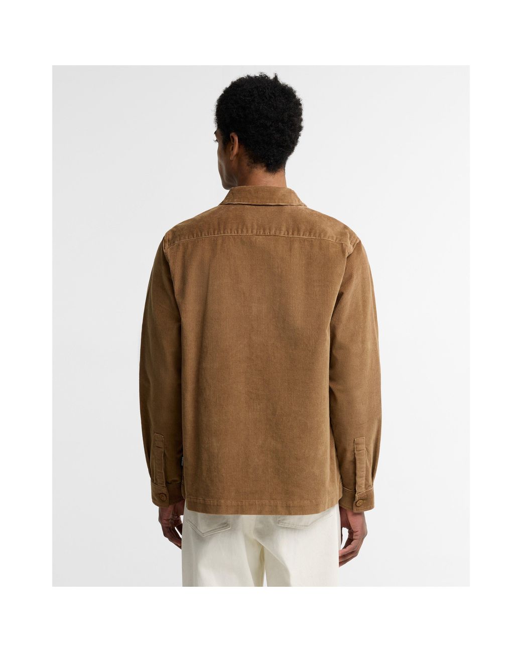 Barbour Brown Cord Cotton Long Sleeve Overshirt for men