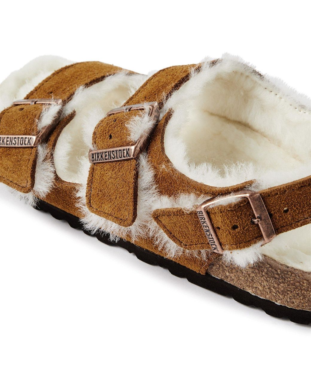 Birkenstock Brown Milano Suede Shearling Sandal